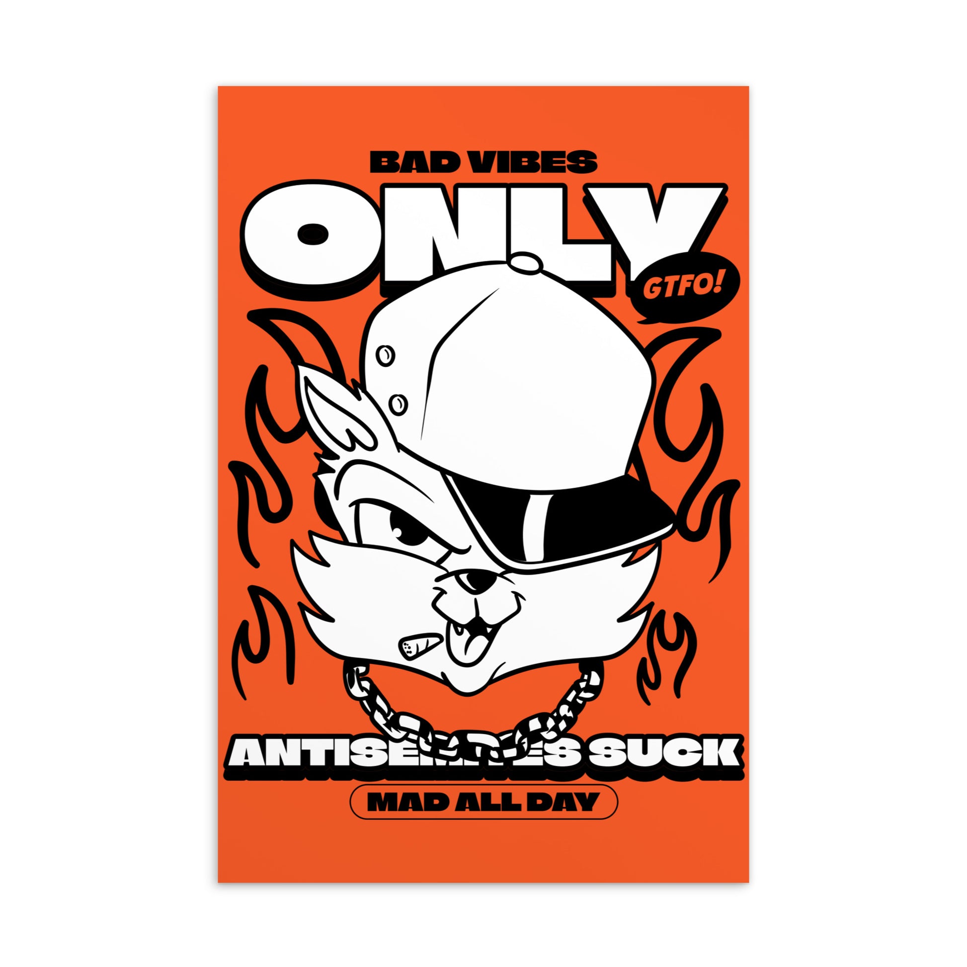 Streetart Graffiti Cartoon | Antisemitism | Standard Postcard