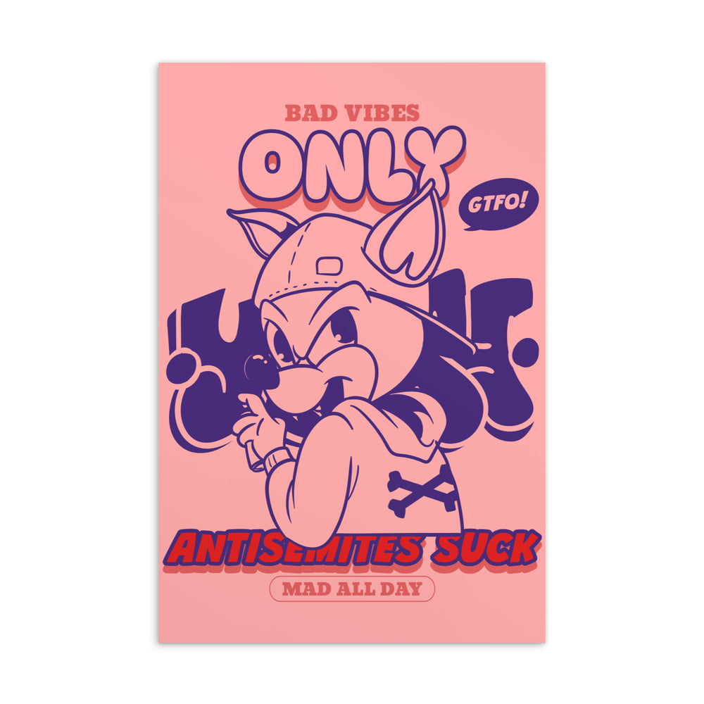 Streetart Graffiti Cartoon | Antisemitism | Standard Postcard