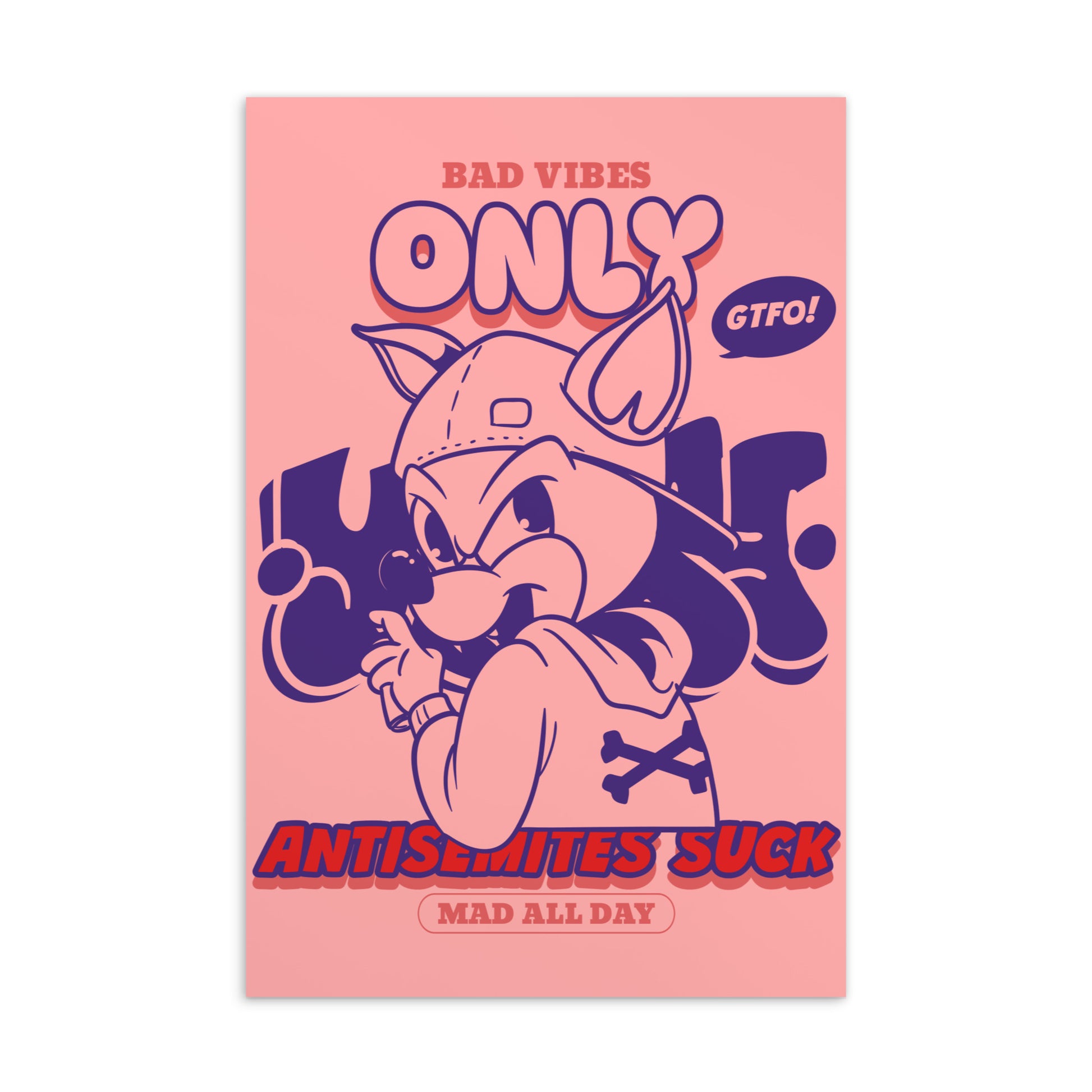 Streetart Graffiti Cartoon | Antisemitism | Standard Postcard