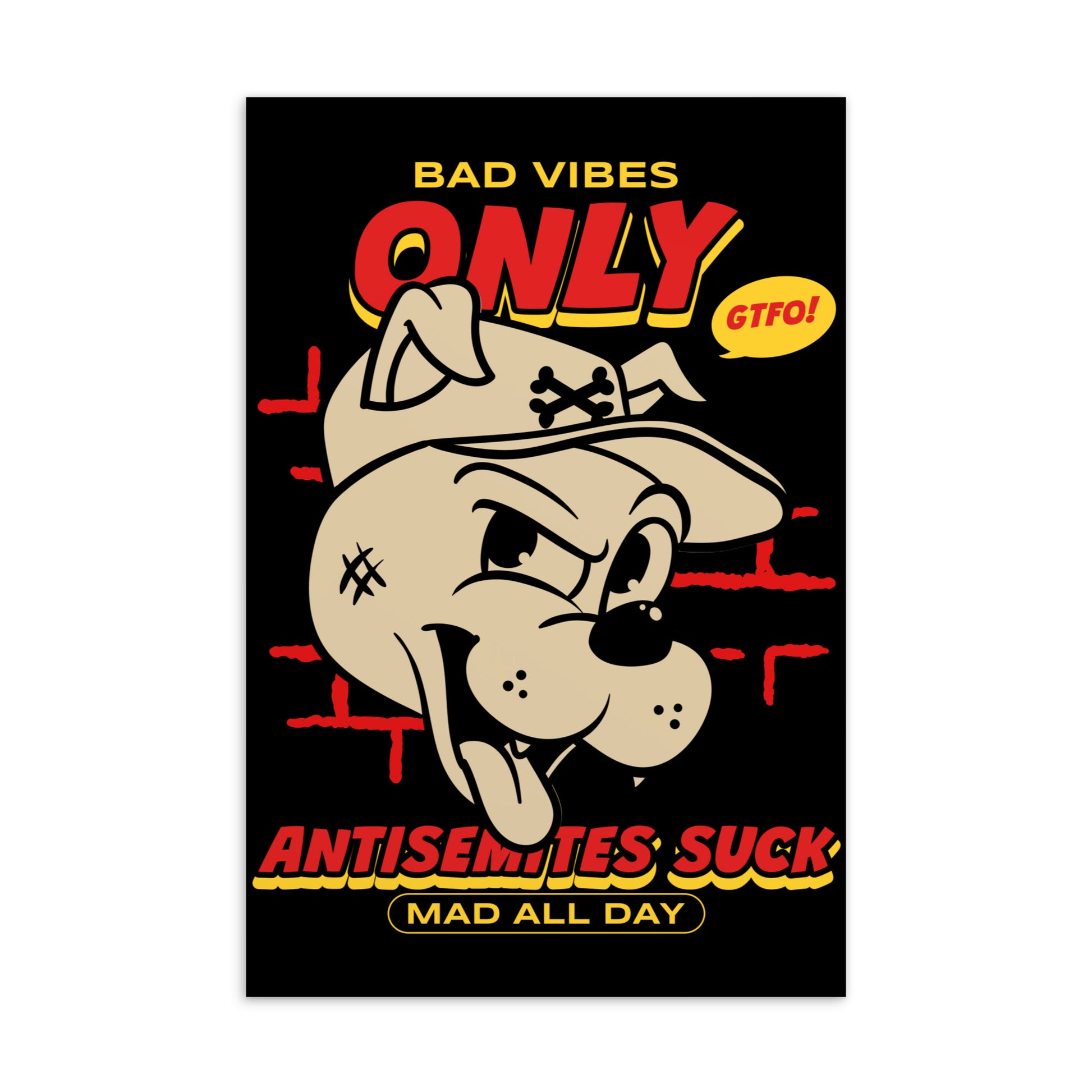 Streetart Graffiti Cartoon | Antisemitism | Standard Postcard