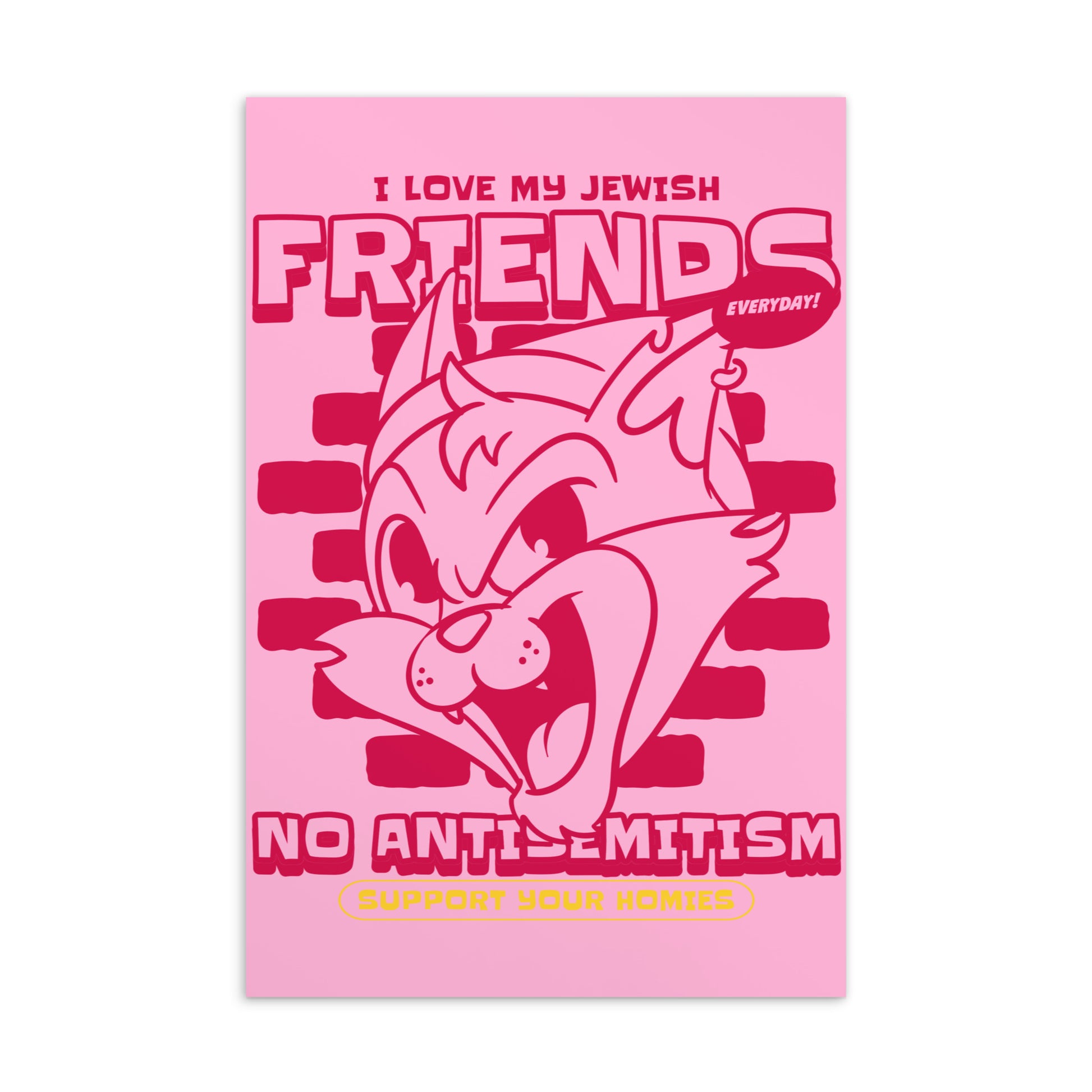 Streetart Graffiti Cartoon | Antisemitism | Standard Postcard