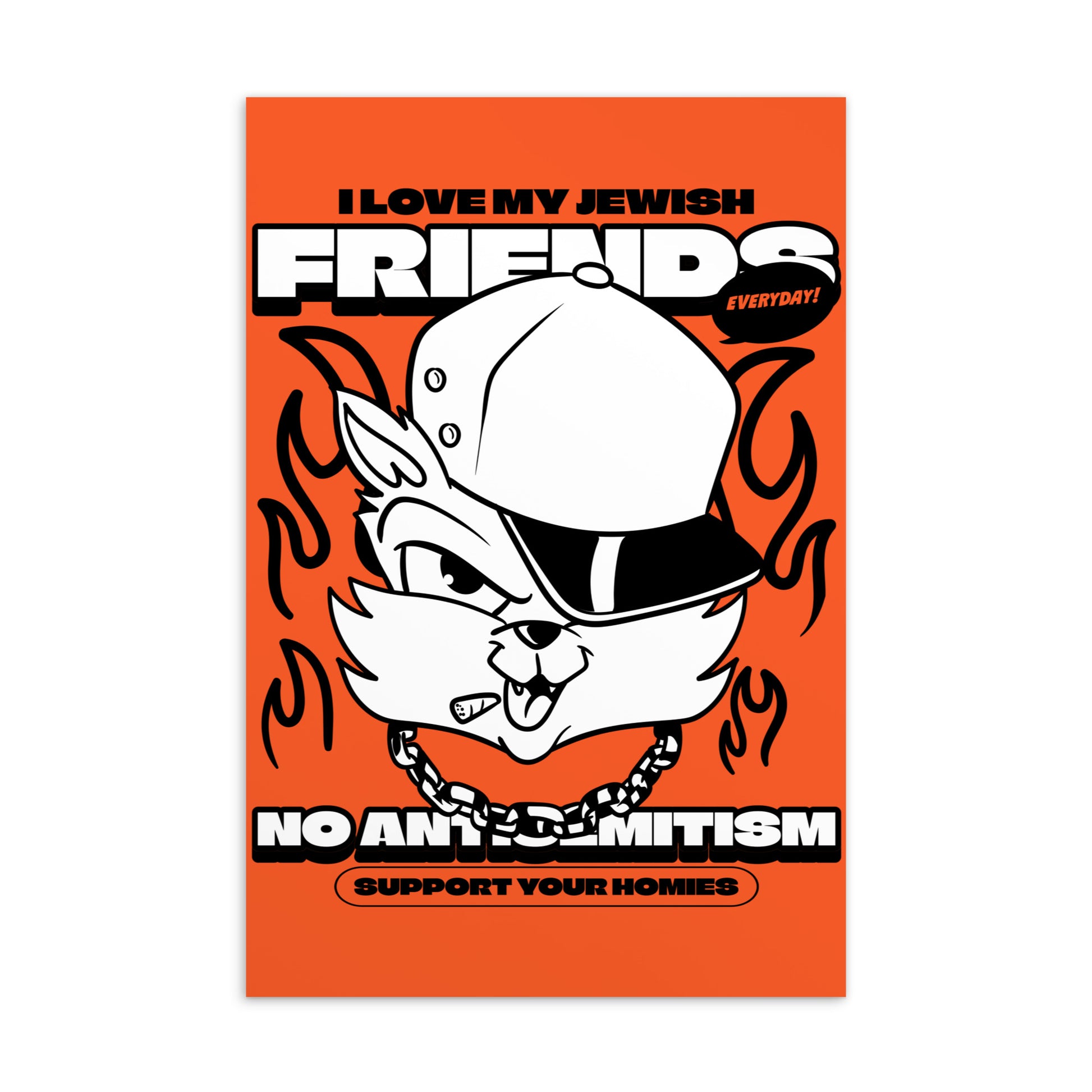 Streetart Graffiti Cartoon | Antisemitism | Standard Postcard