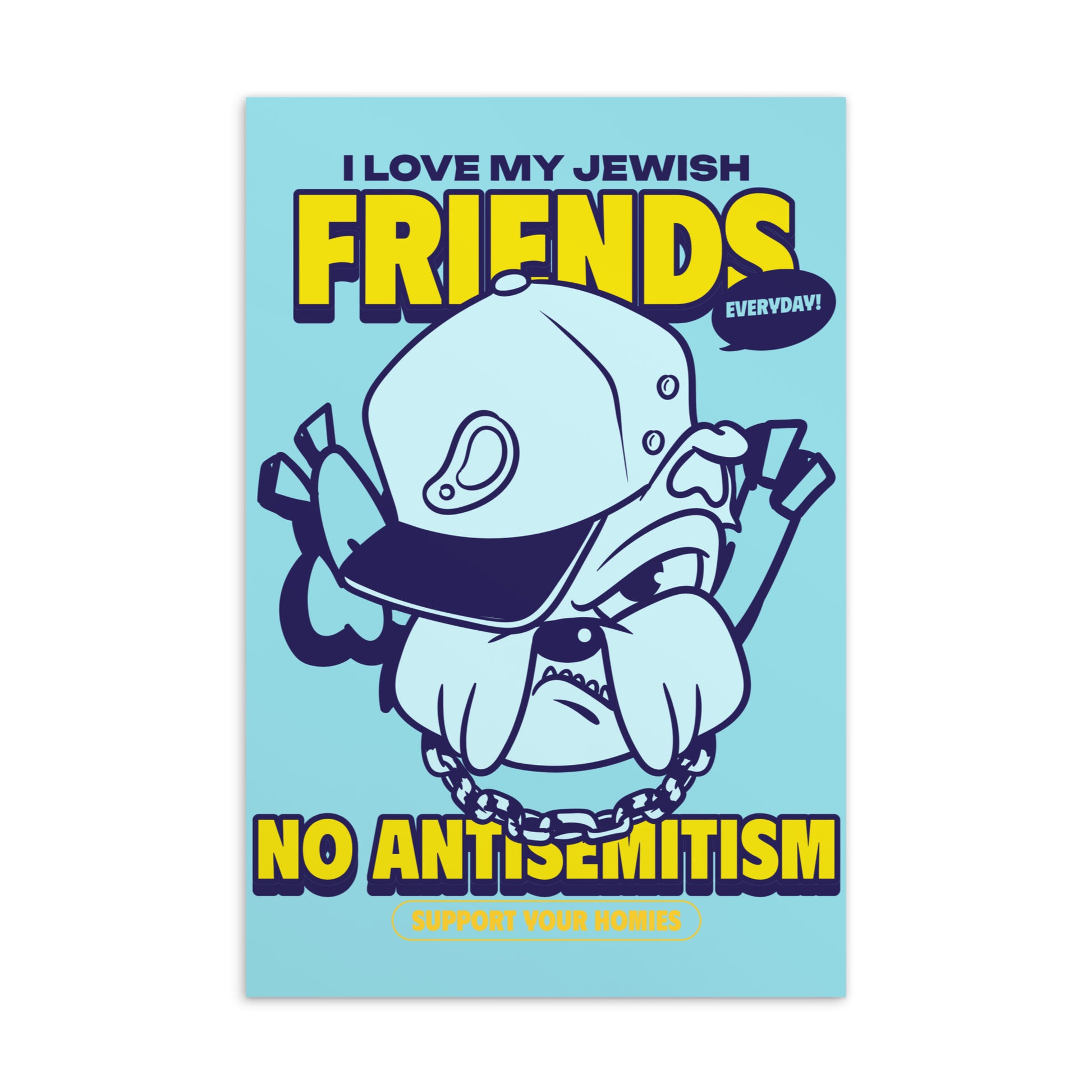 Streetart Graffiti Cartoon | Antisemitism | Standard Postcard