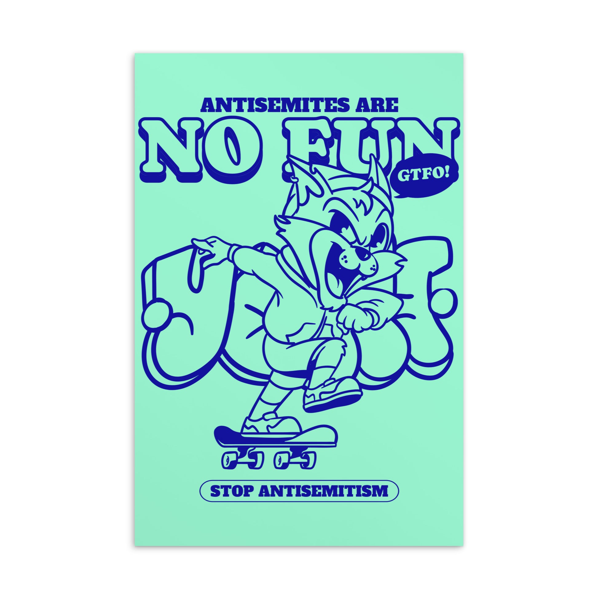 Streetart Graffiti Cartoon | Antisemitism | Standard Postcard