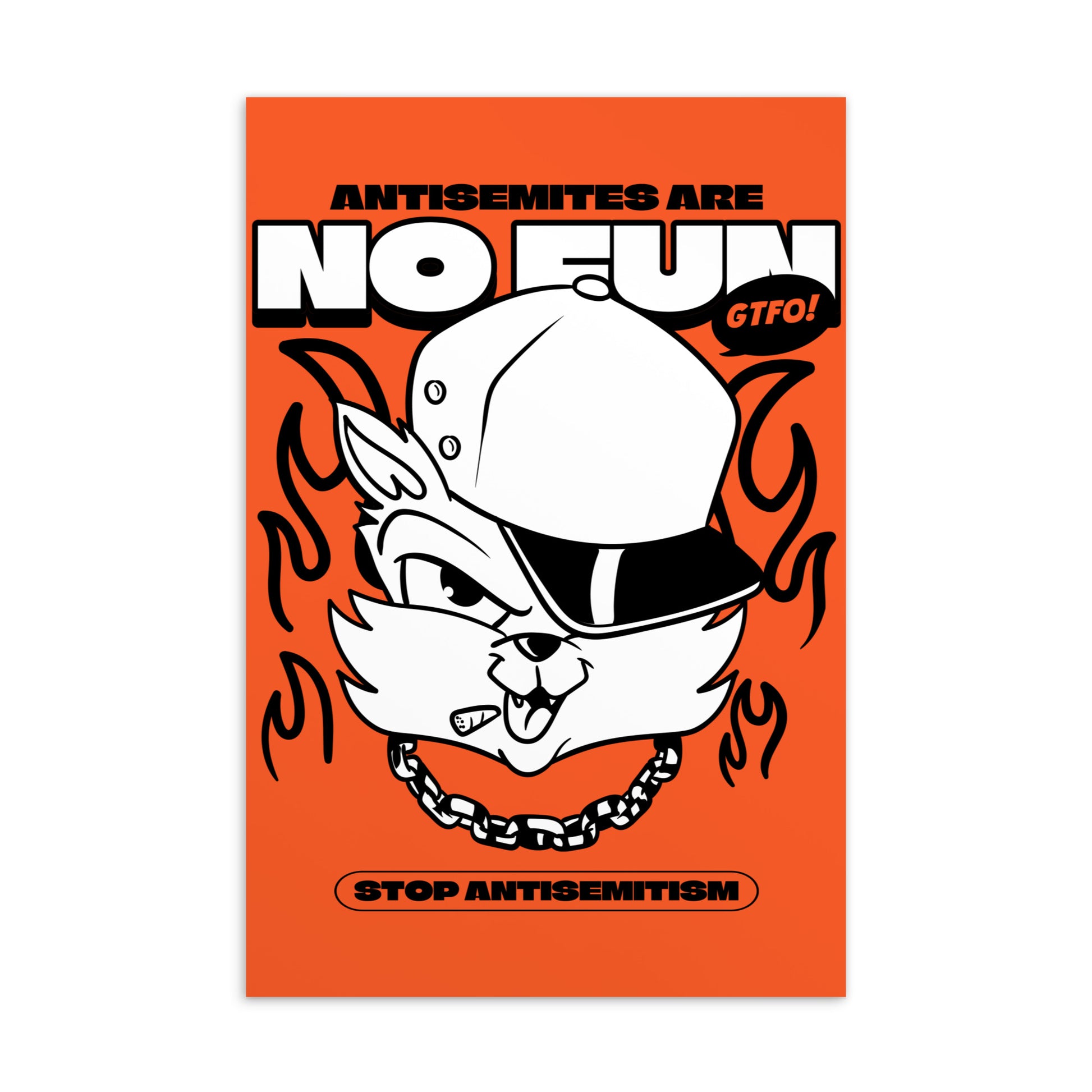 Streetart Graffiti Cartoon | Antisemitism | Standard Postcard