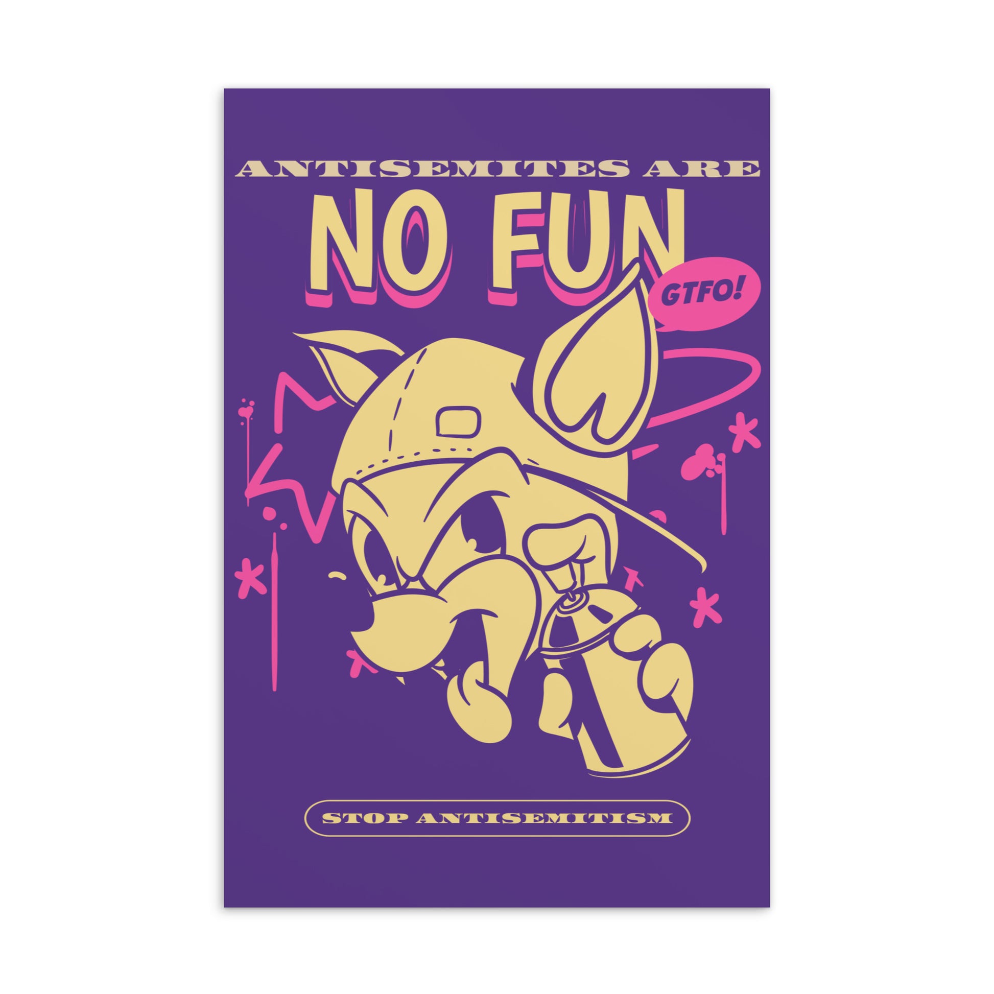 Streetart Graffiti Cartoon | Antisemitism | Standard Postcard