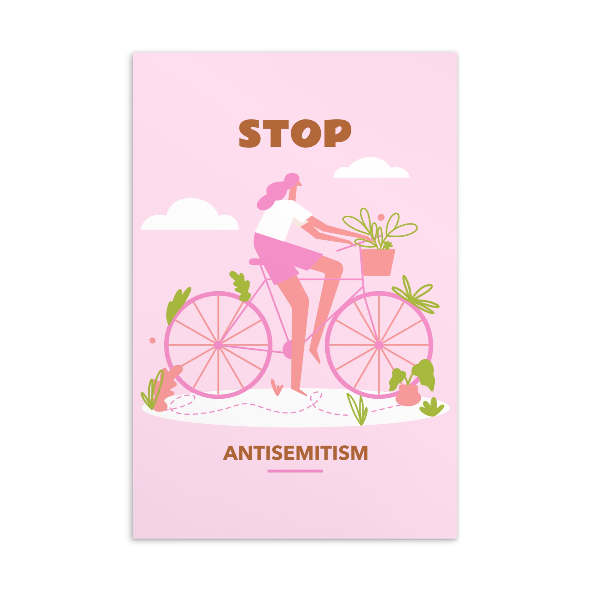 Bike Journey | Stop Antisemitism | Standard Postcard