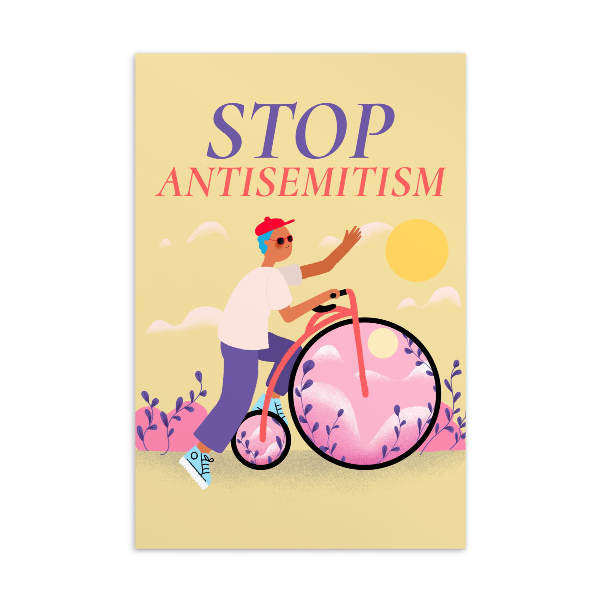 Bike Journey | Stop Antisemitism | Standard Postcard