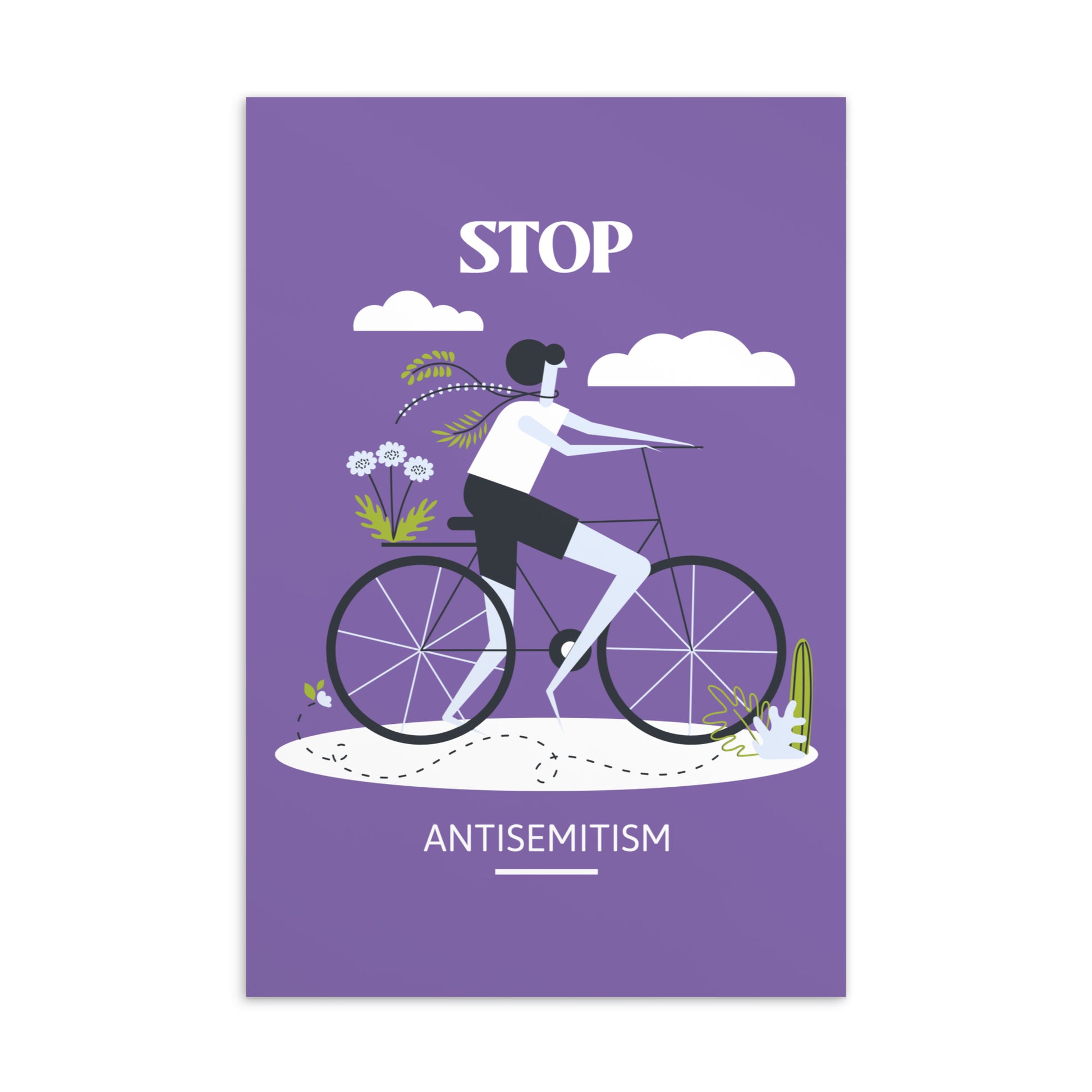 Bike Journey | Stop Antisemitism | Standard Postcard