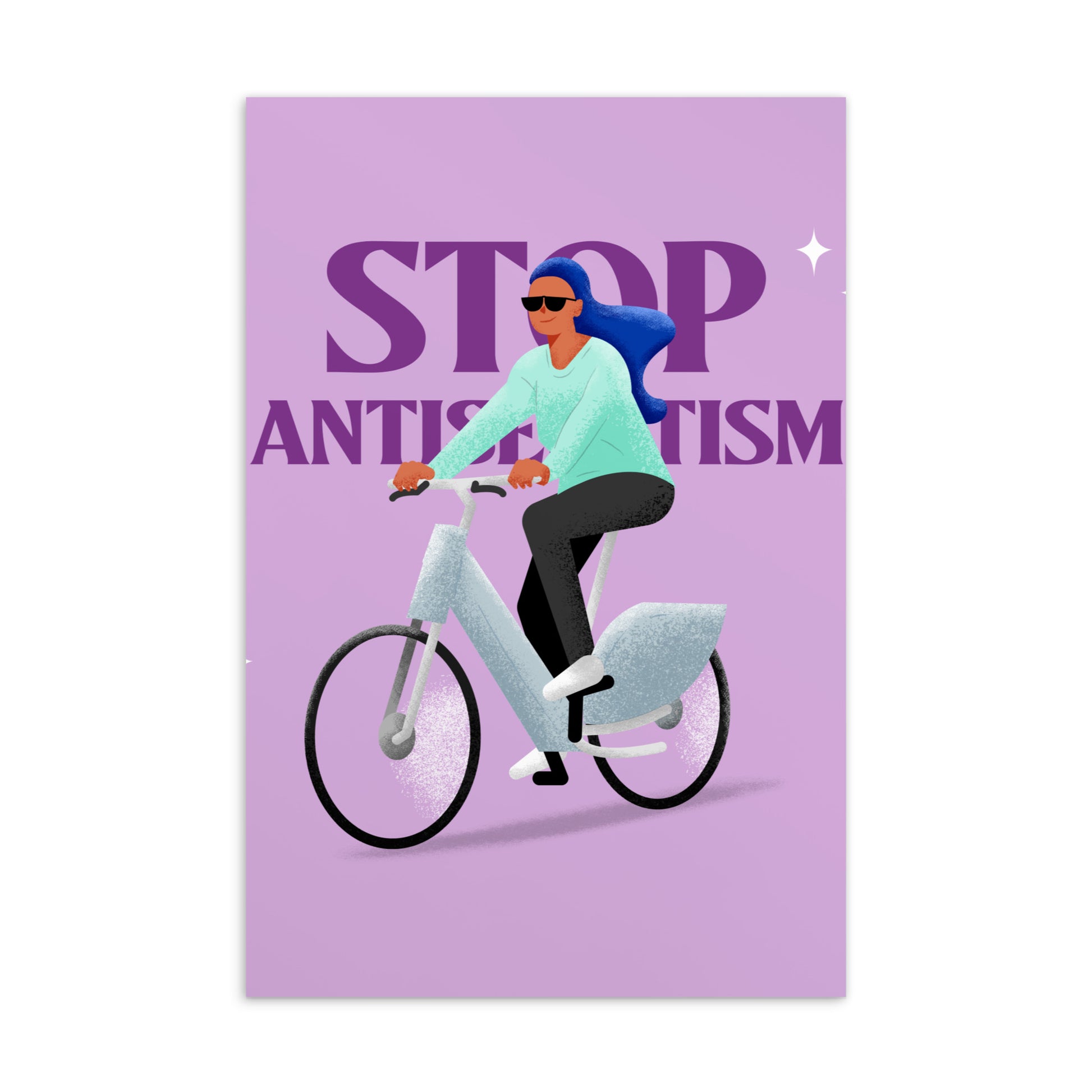 Bike Journey | Stop Antisemitism | Standard Postcard