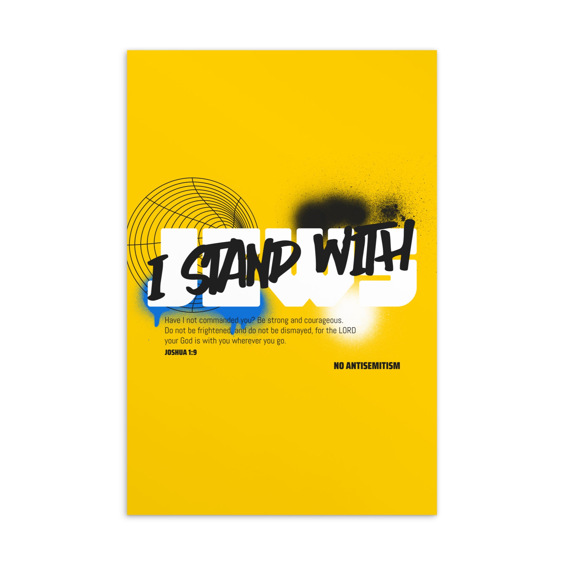 I Stand With Jews Graffiti Bible Verse | Standard Postcard