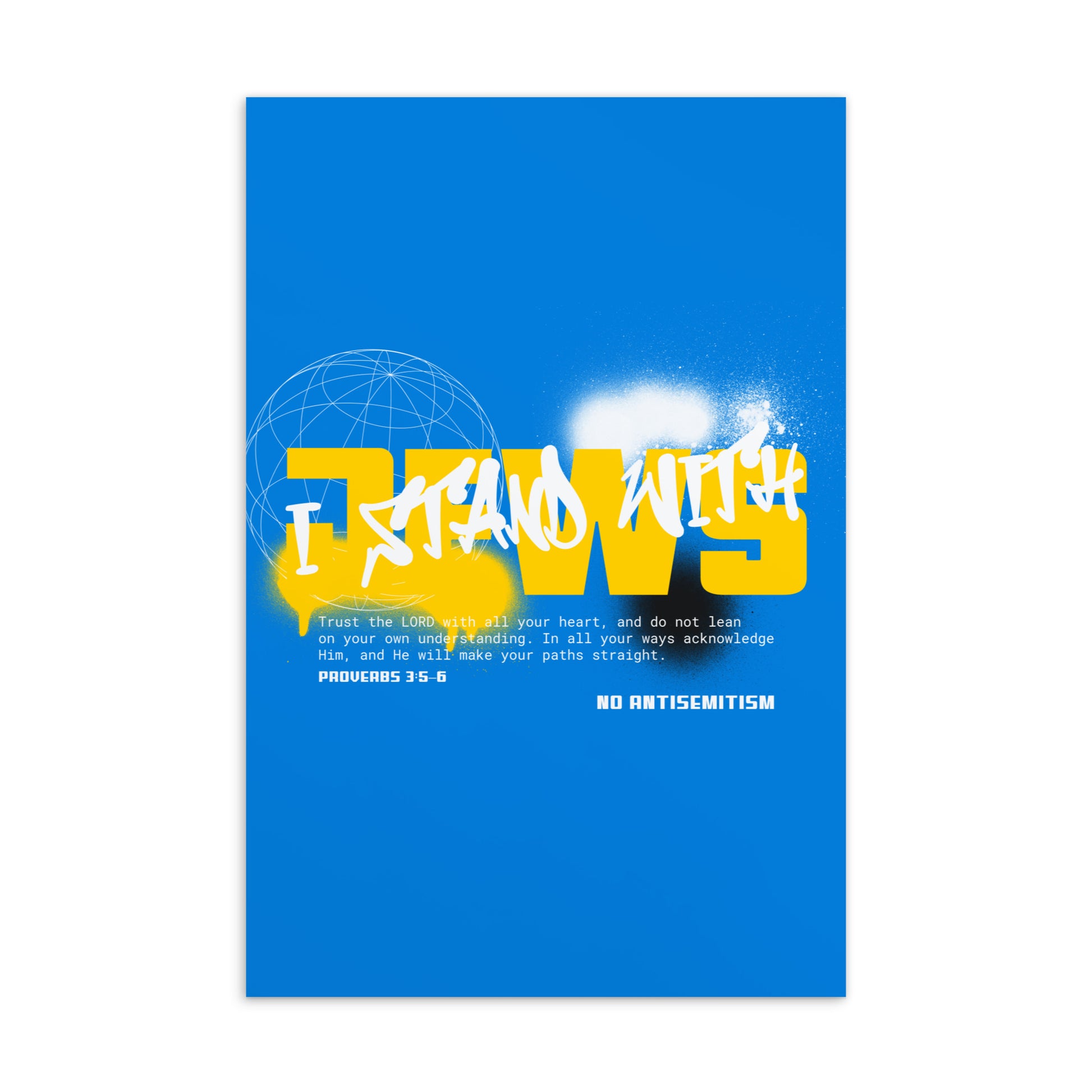 I Stand With Jews Graffiti Bible Verse | Standard Postcard