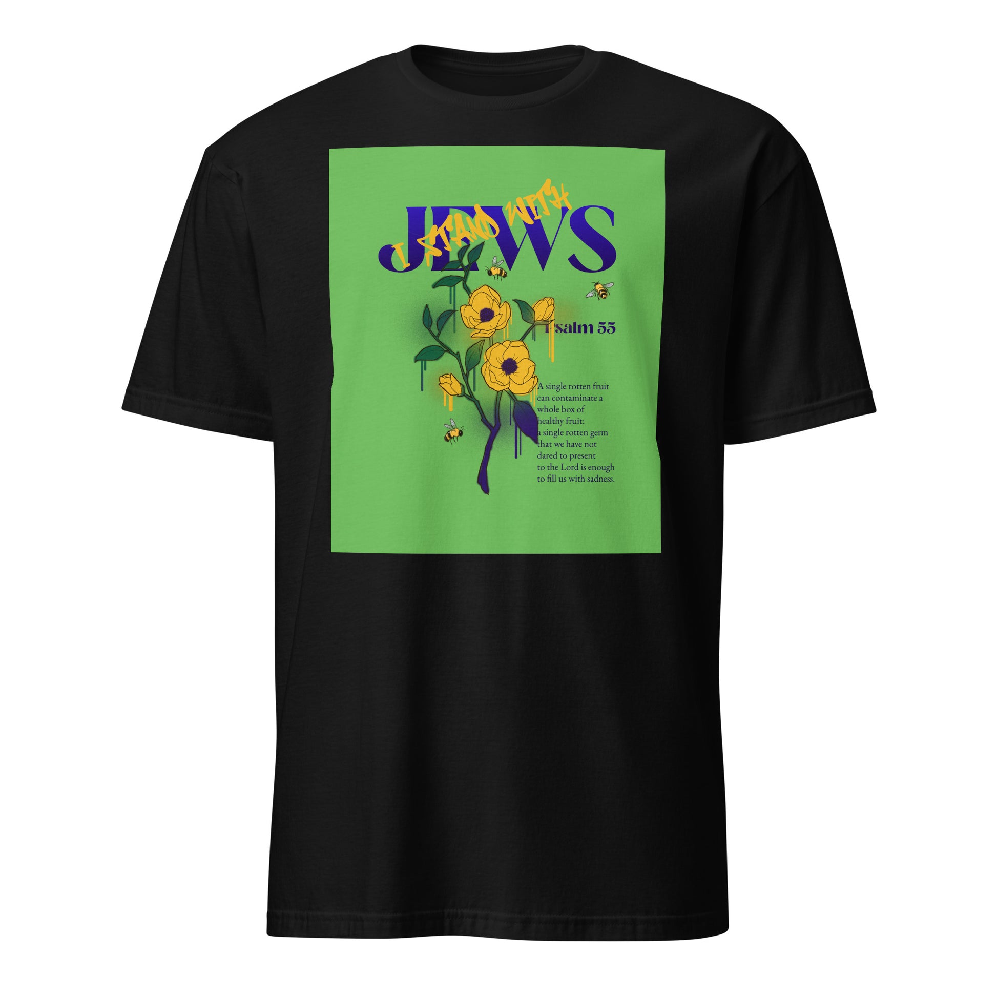 I Stand With Jews | Flower Christian Bible Verse | Unisex T-Shirt