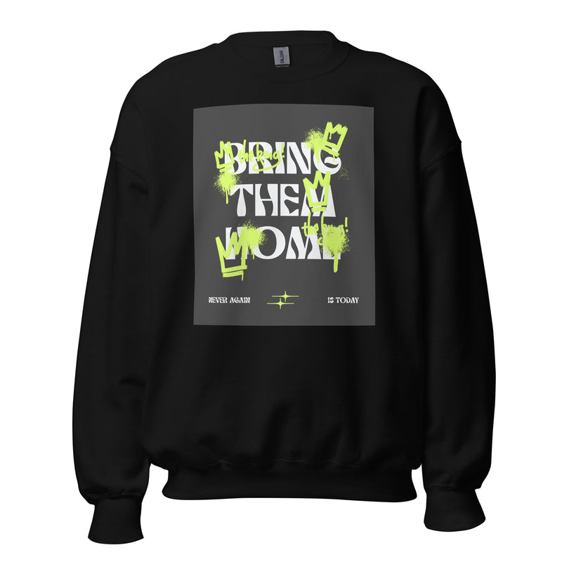 Bring Them Home | Neon Green Doodle | Unisex Sweatshirt