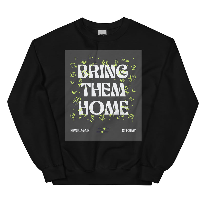 Bring Them Home | Neon Green Doodle | Unisex Sweatshirt
