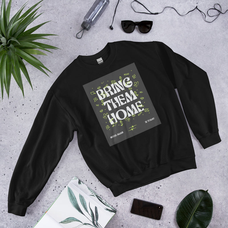 Bring Them Home | Neon Green Doodle | Unisex Sweatshirt