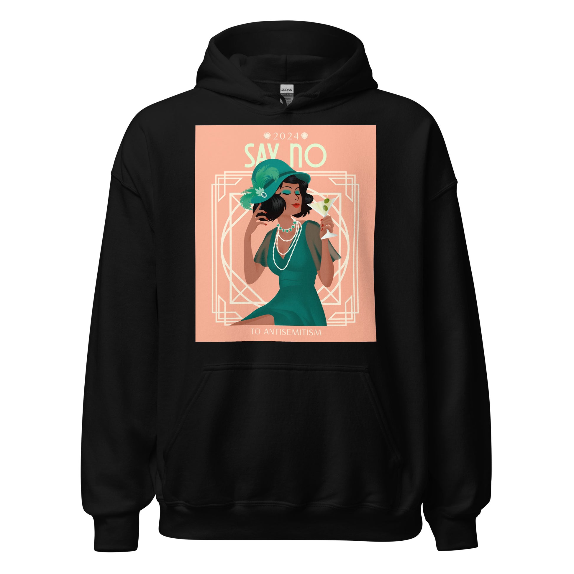 Art Deco Love Story | No Antisemitism | Unisex Hoodie