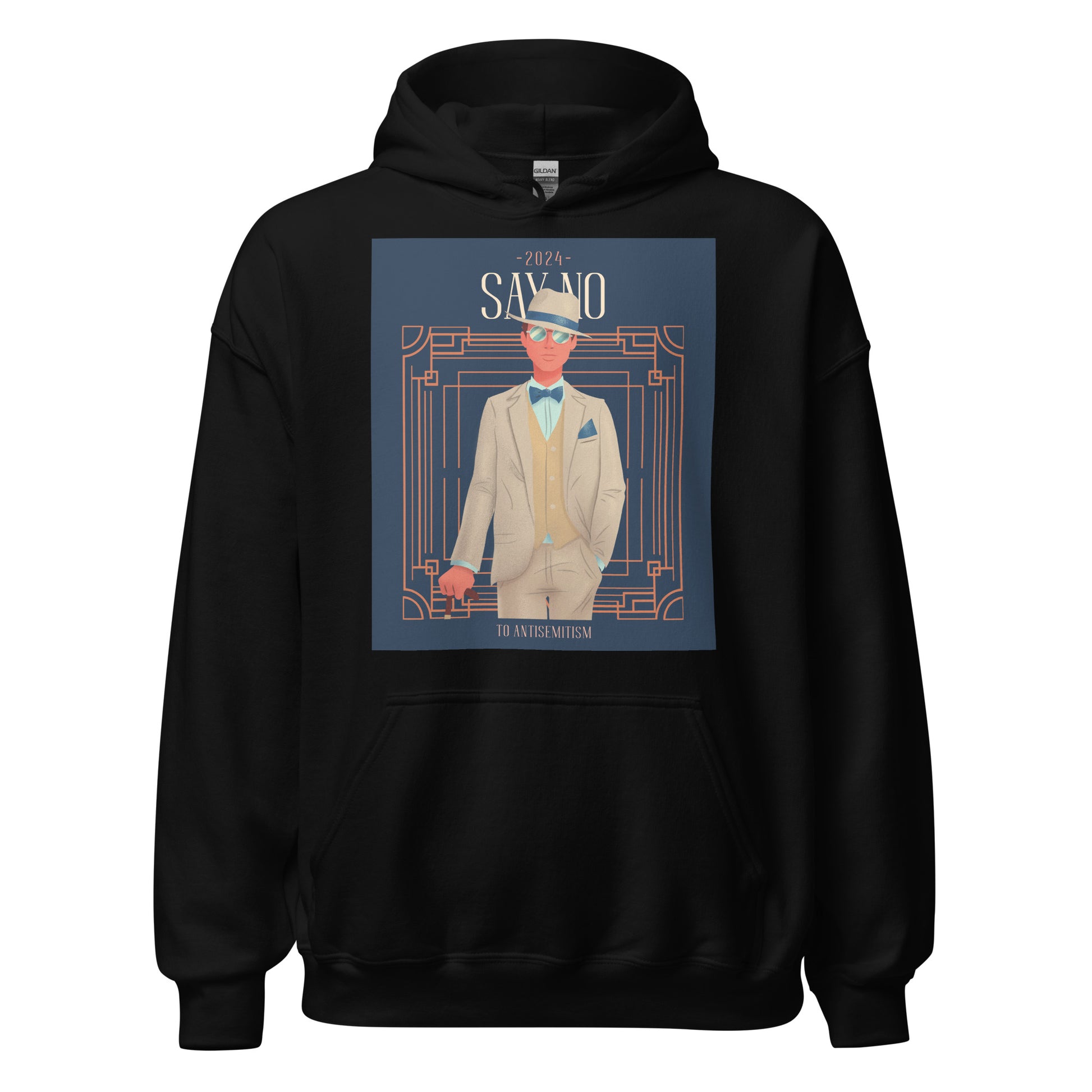 Art Deco Love Story | No Antisemitism | Unisex Hoodie