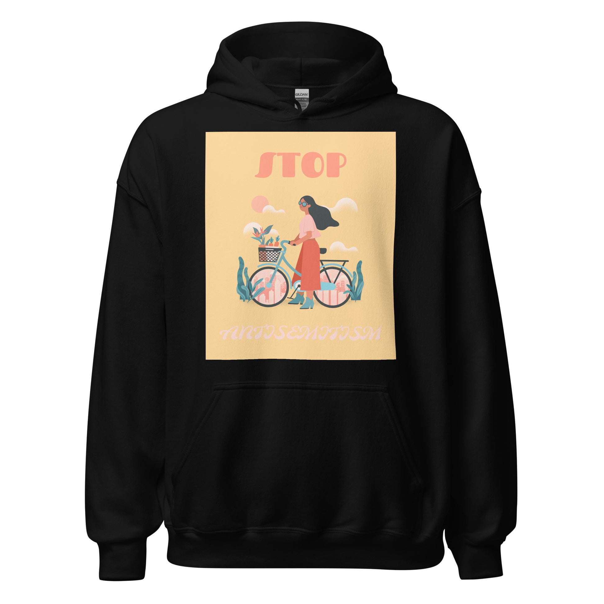 Bike Journey | Stop Antisemitism | Unisex Hoodie Jouparty