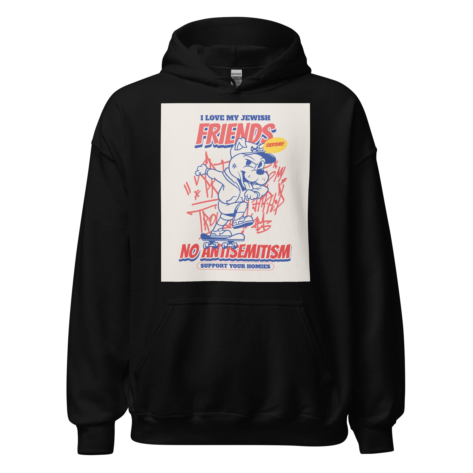 Streetart Graffiti Cartoon | Antisemitism | Unisex Hoodie Jouparty