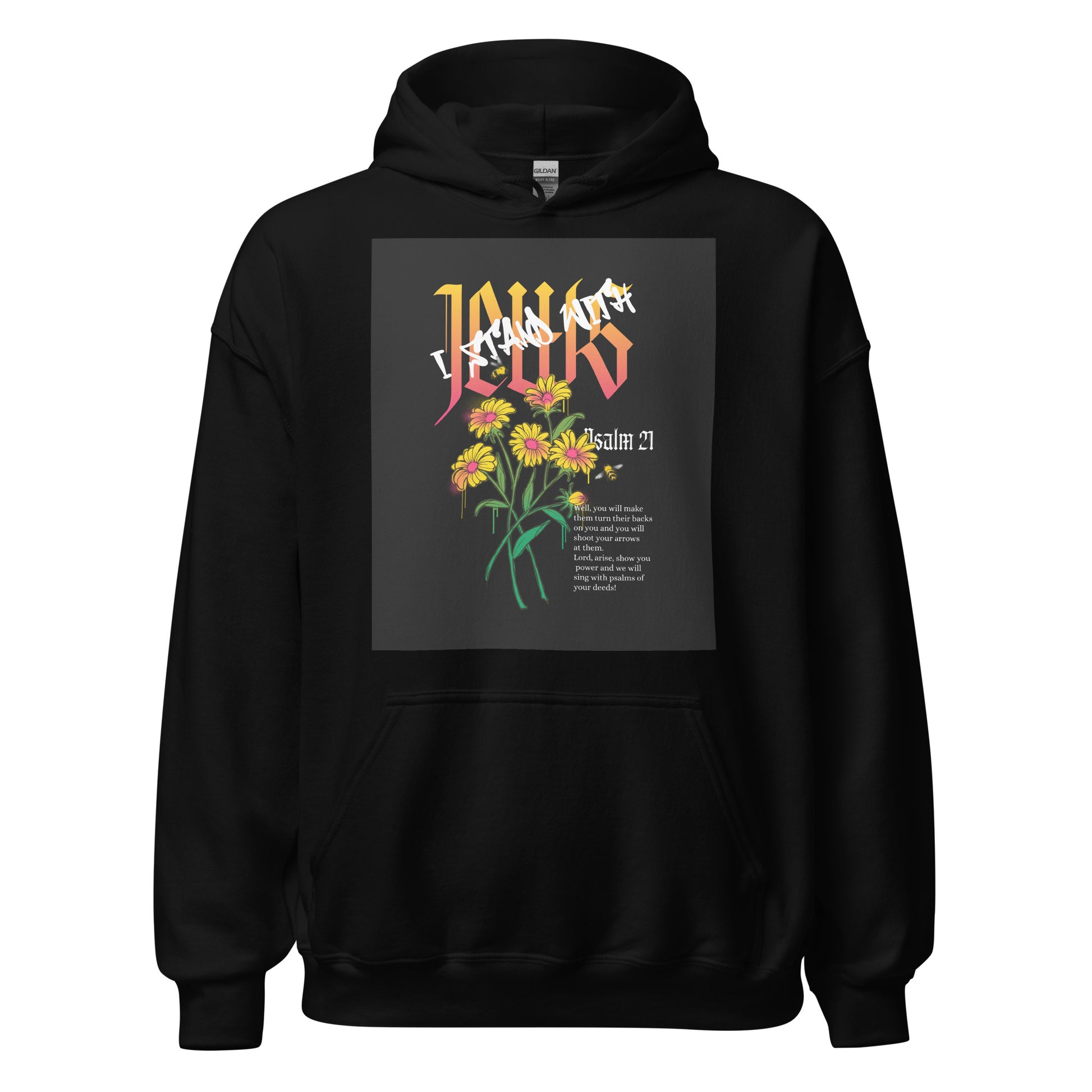 I Stand With Jews | Flower Christian Bible Verse | Unisex Hoodie Jouparty