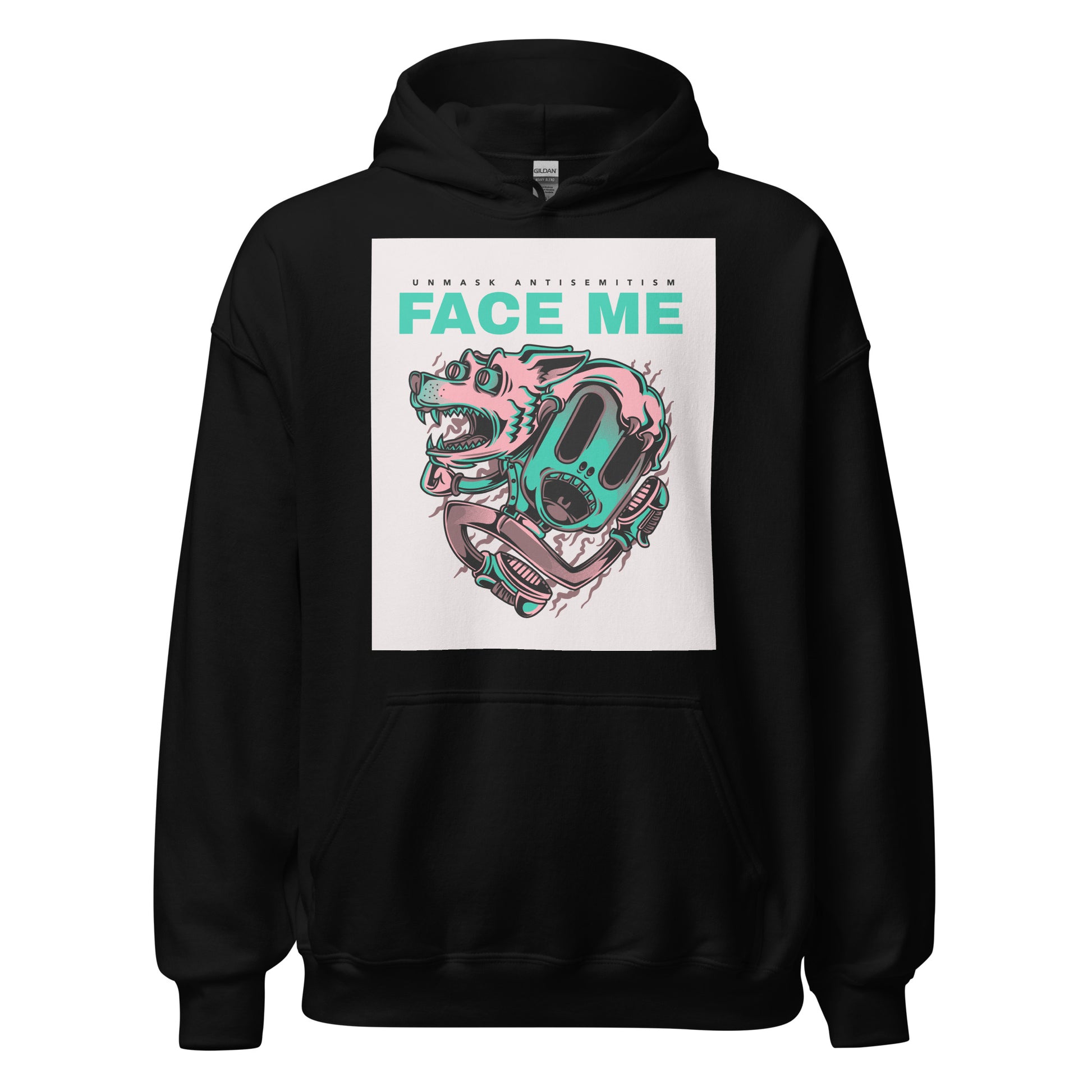 Face Me | Unmask Antisemitism | Unisex Hoodie Jouparty