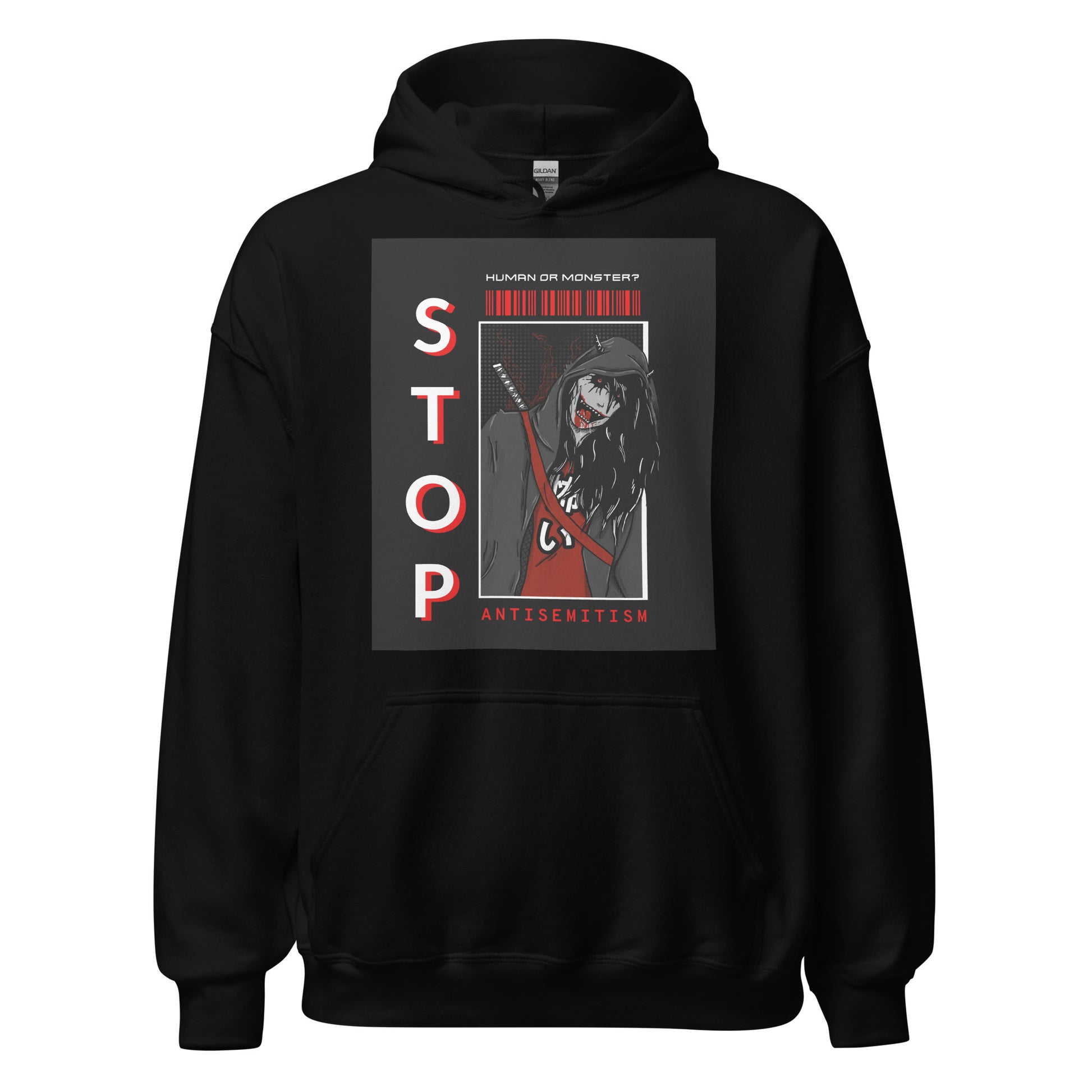 Human Or Monster | Antisemitism | Unisex Hoodie Jouparty