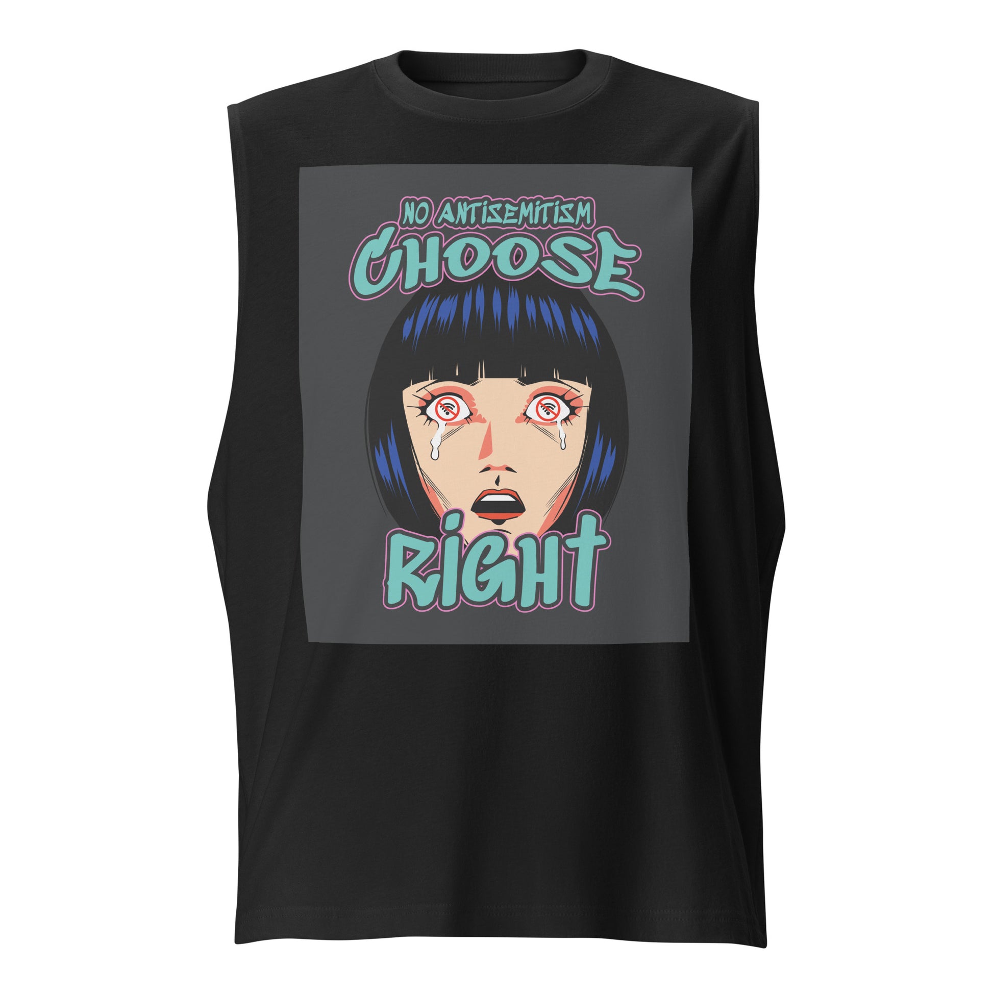 Choose Right | Antisemitism | Unisex Muscle Tank Top Jouparty