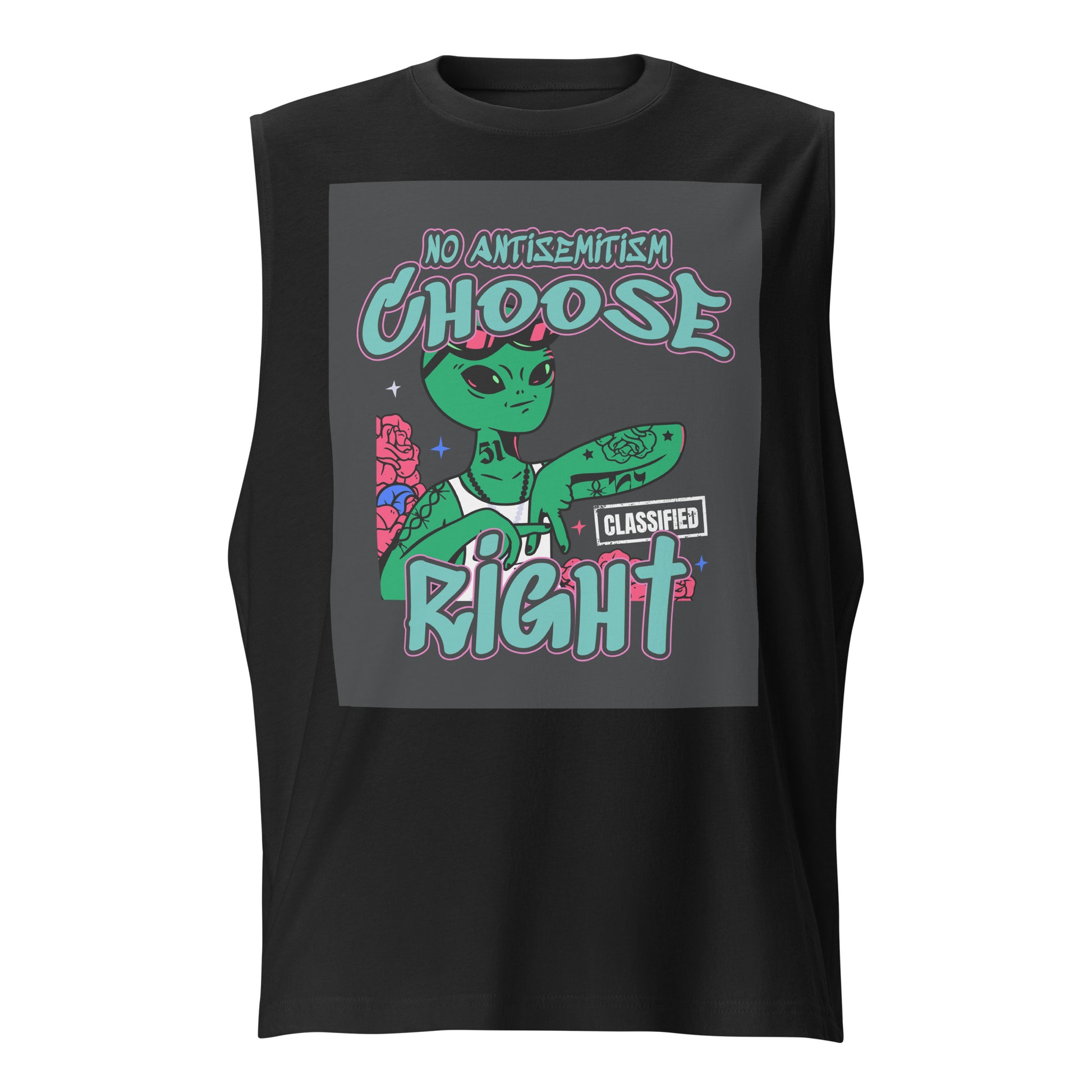 Choose Right | Antisemitism | Unisex Muscle Tank Top Jouparty