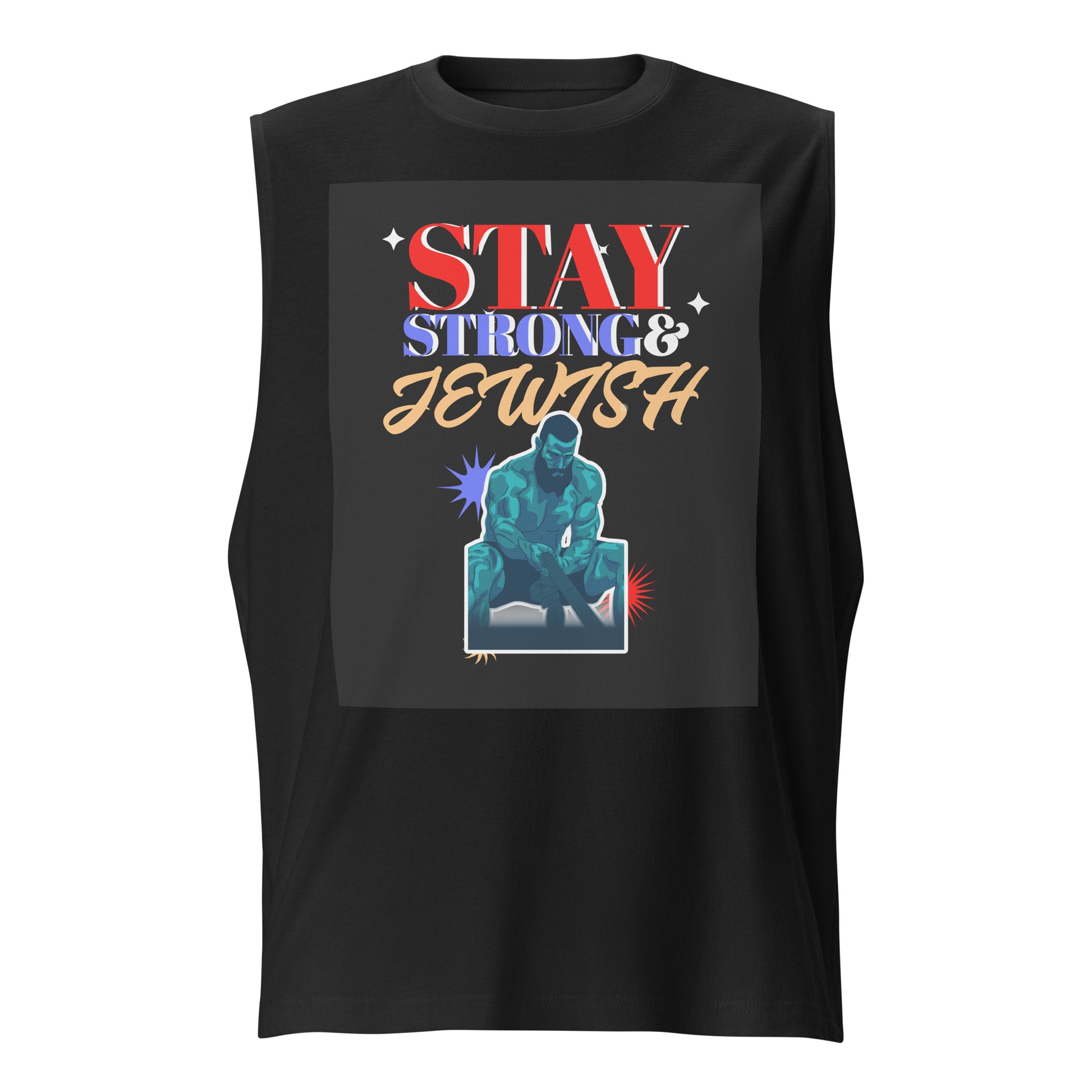 Strong & Jewish | Unisex Muscle Tank Top Jouparty