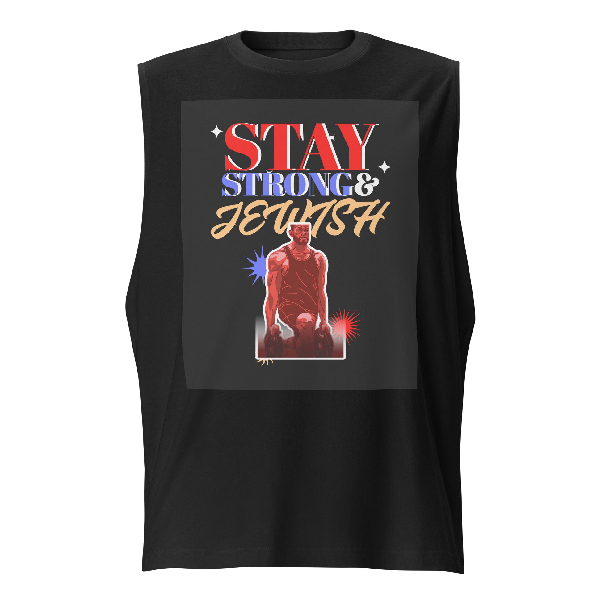Strong & Jewish | Unisex Muscle Tank Top Jouparty