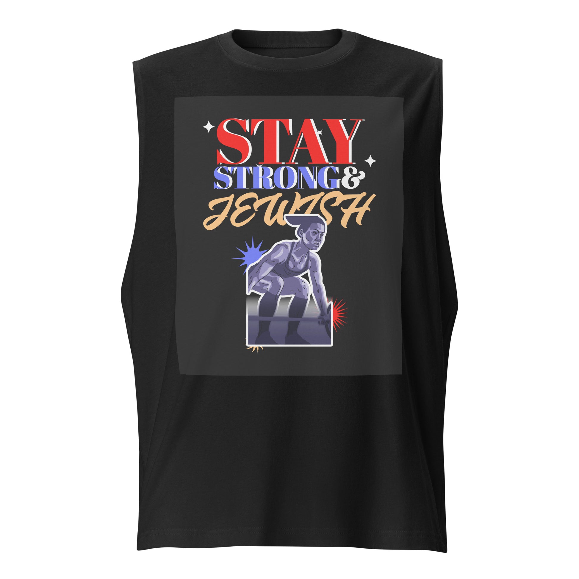 Strong & Jewish | Unisex Muscle Tank Top Jouparty