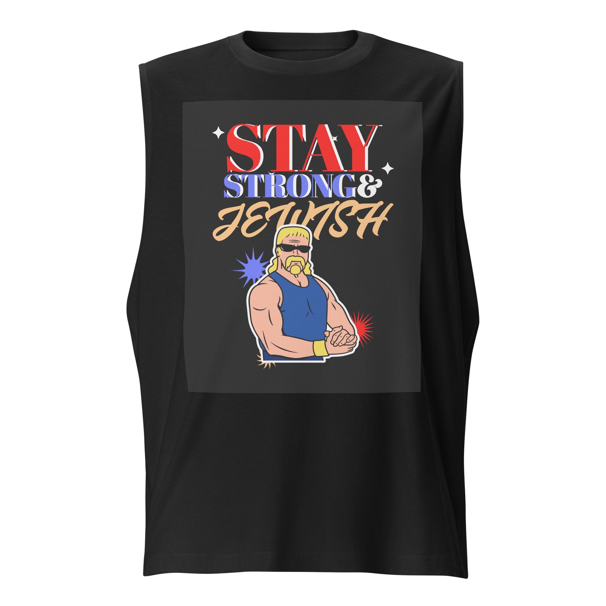 Strong & Jewish | Unisex Muscle Tank Top Jouparty