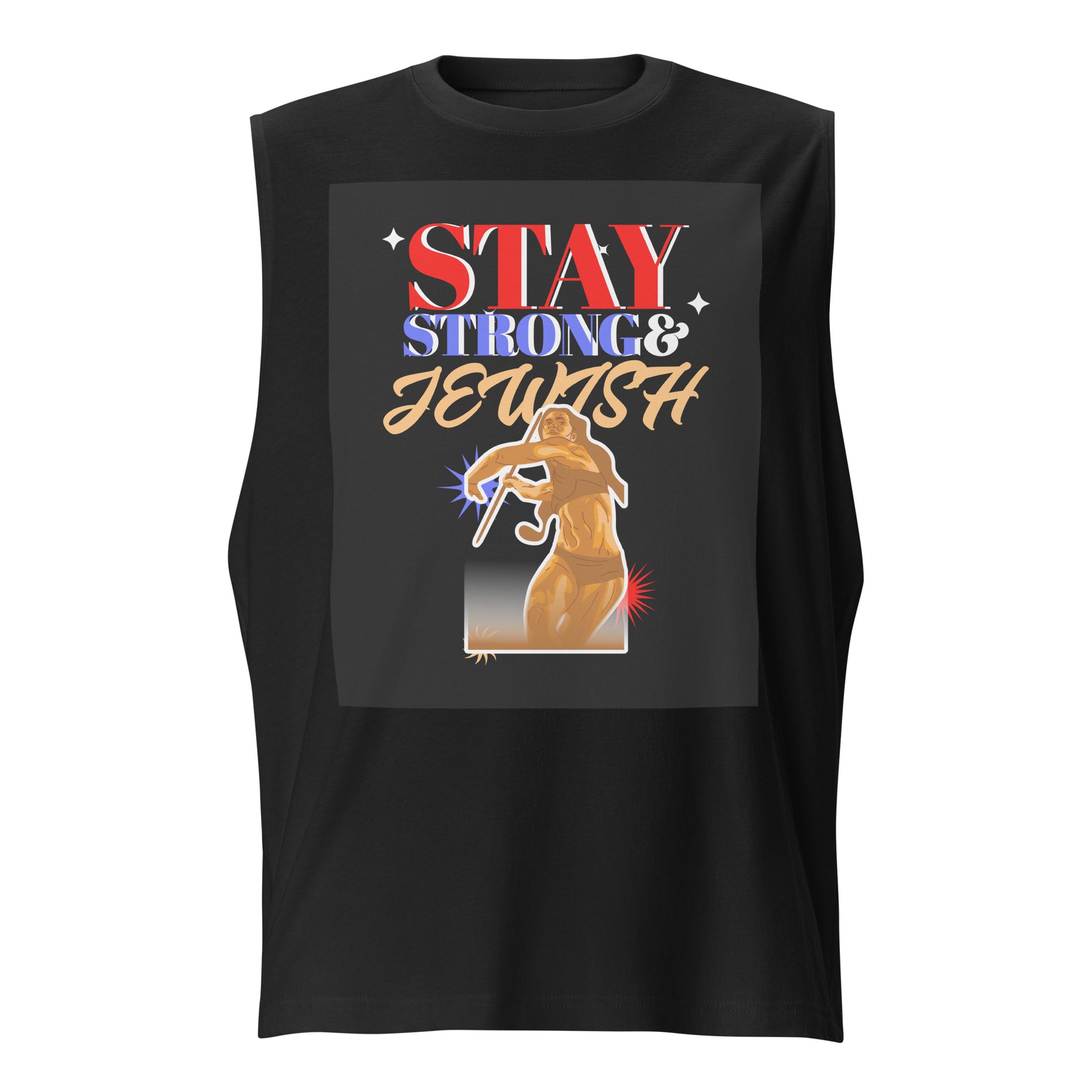 Strong & Jewish | Unisex Muscle Tank Top Jouparty