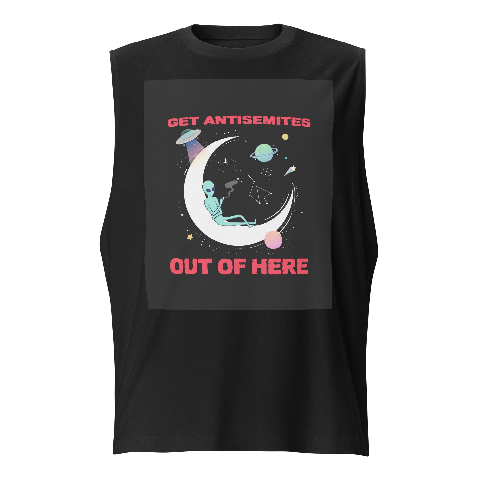 Get Alien Out | Antisemitism | Unisex Muscle Tank Top Jouparty