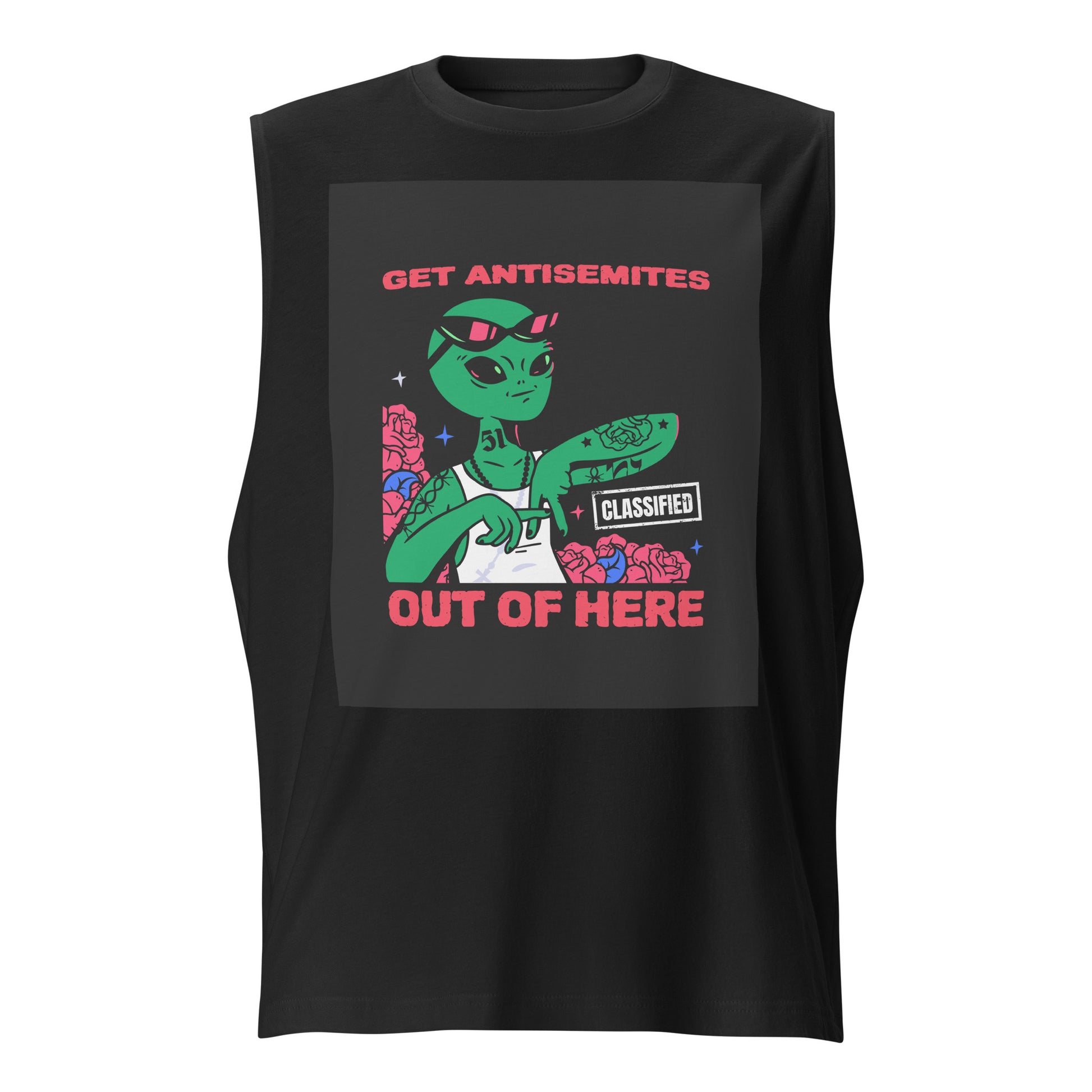 Get Alien Out | Antisemitism | Unisex Muscle Tank Top Jouparty