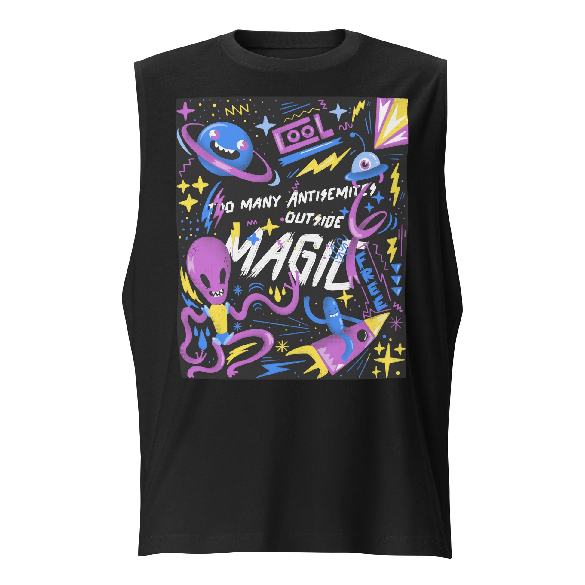 Too Many Antisemites Outside | Unisex Muscle Tank Top Jouparty