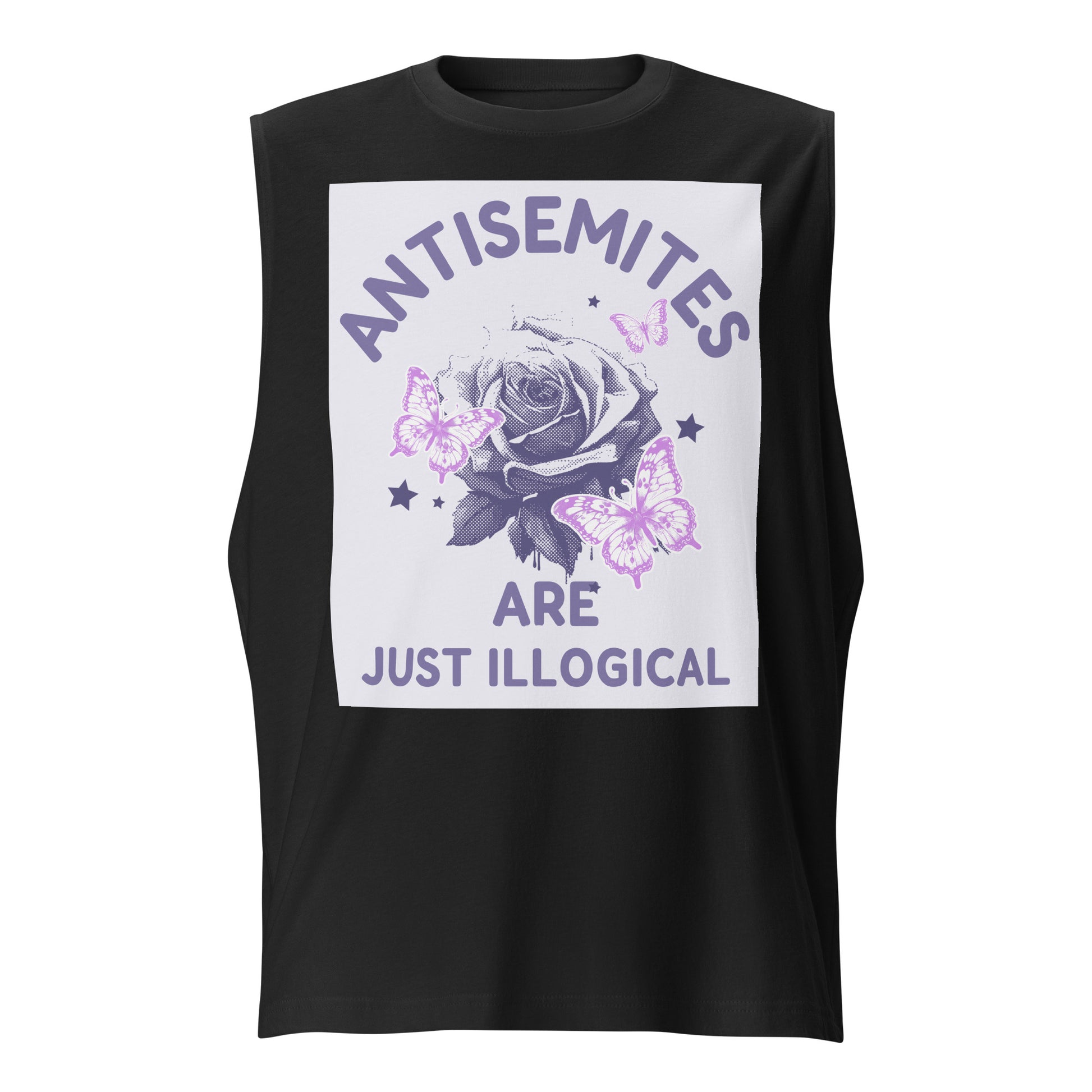 Purple Glam Story | Antisemitism | Unisex Muscle Tank Top Jouparty