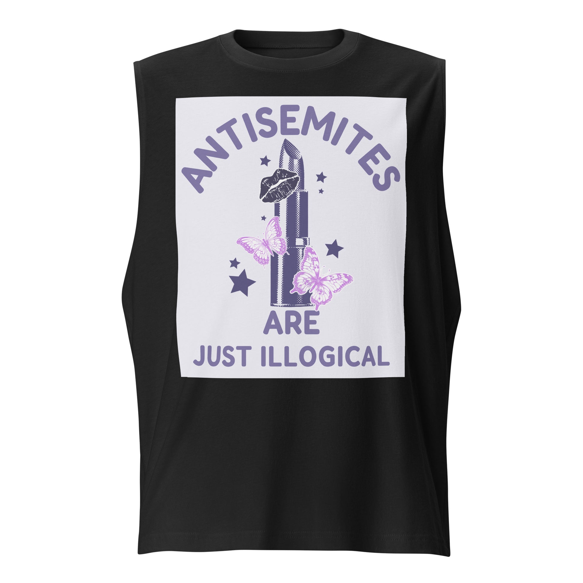 Purple Glam Story | Antisemitism | Unisex Muscle Tank Top Jouparty