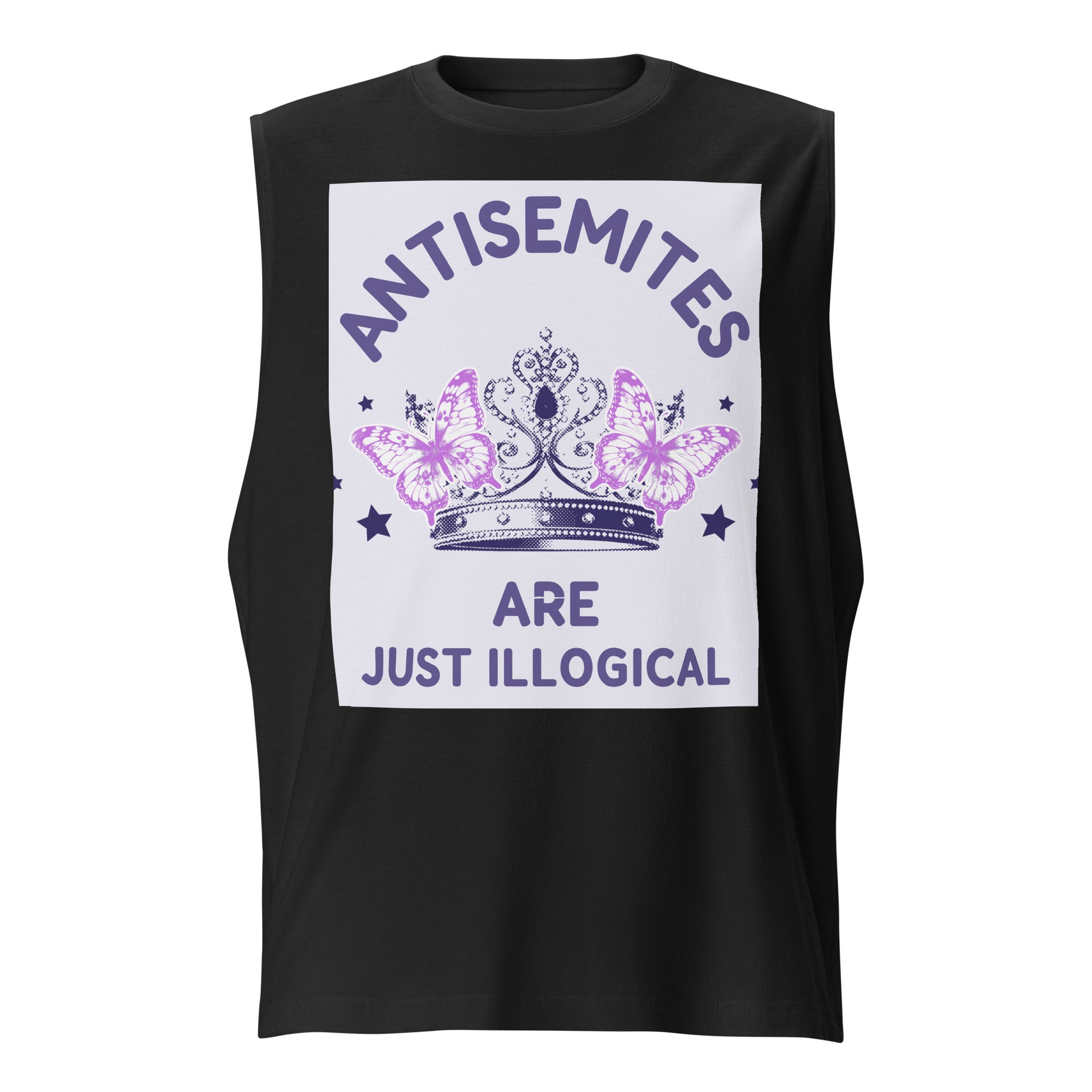 Purple Glam Story | Antisemitism | Unisex Muscle Tank Top Jouparty