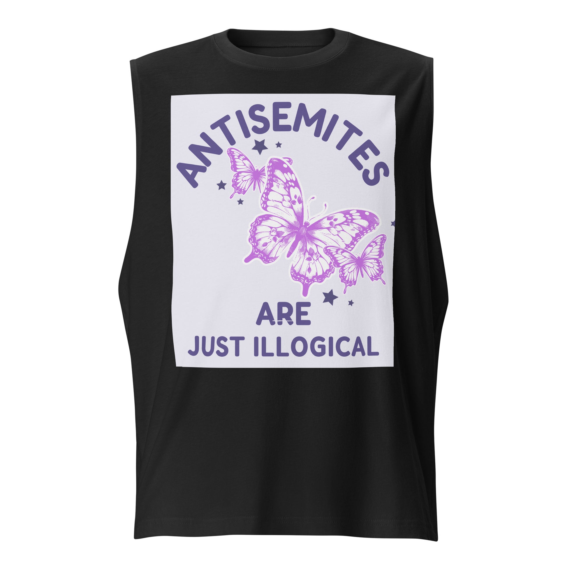 Purple Glam Story | Antisemitism | Unisex Muscle Tank Top Jouparty