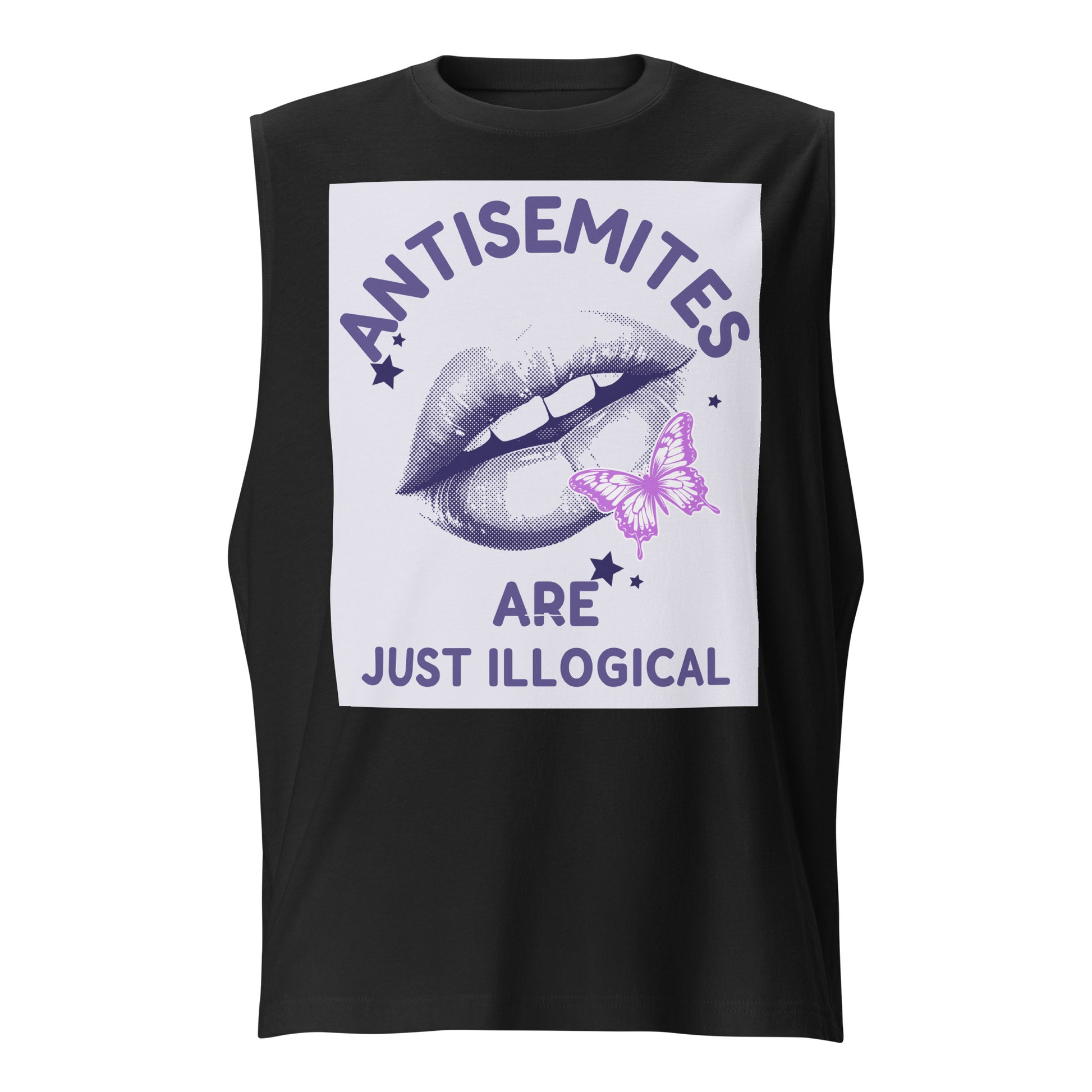 Purple Glam Story | Antisemitism | Unisex Muscle Tank Top Jouparty