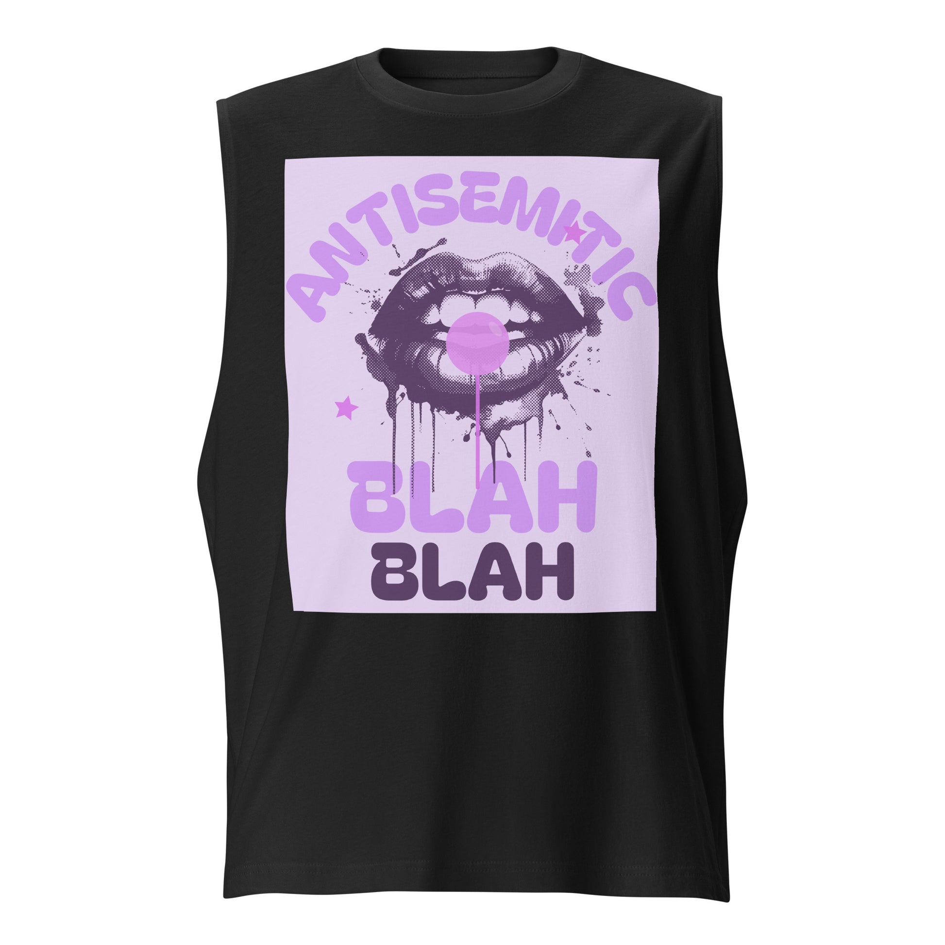 Purple Glam Story | Antisemitism | Unisex Muscle Tank Top Jouparty