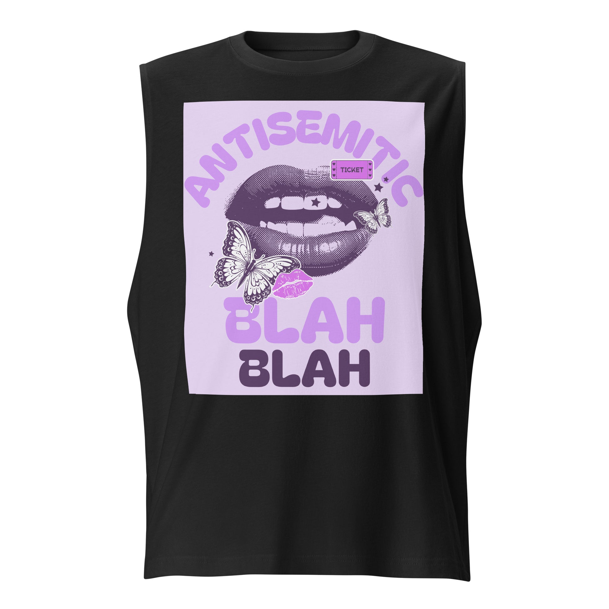 Purple Glam Story | Antisemitism | Unisex Muscle Tank Top