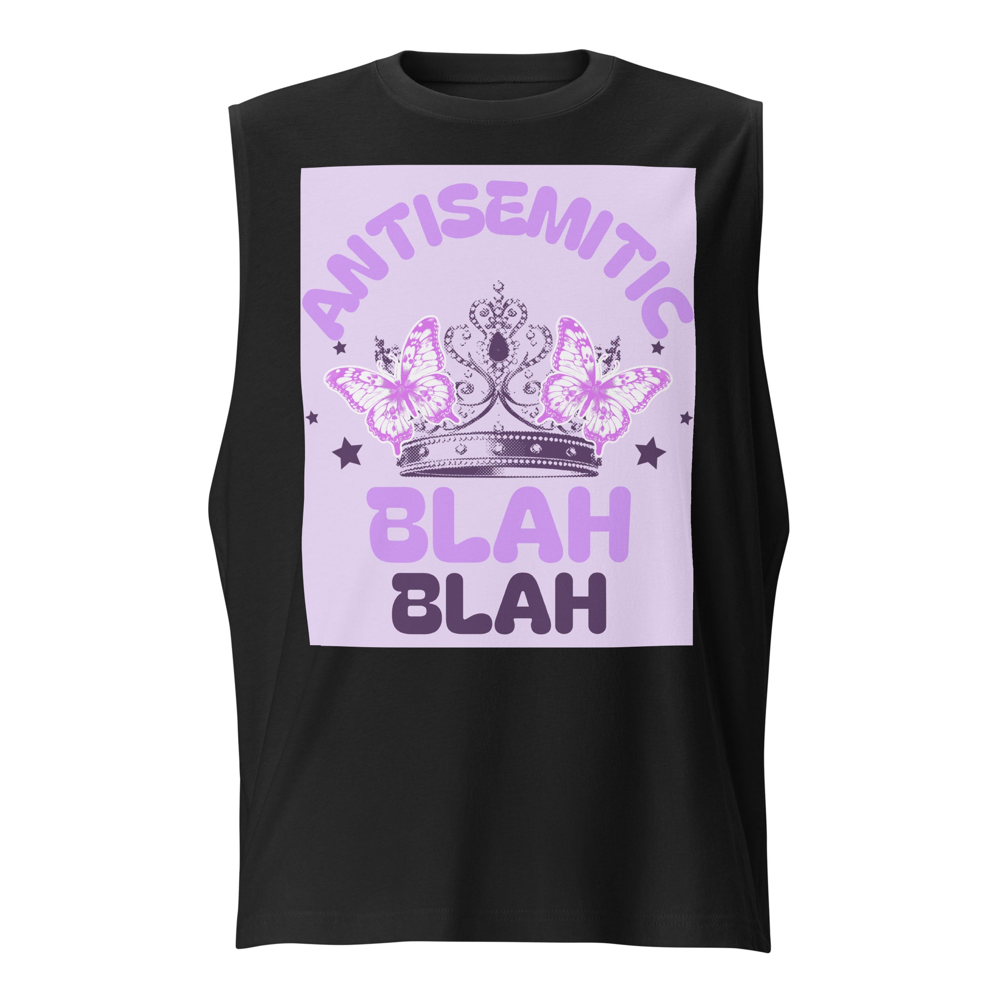 Purple Glam Story | Antisemitism | Unisex Muscle Tank Top