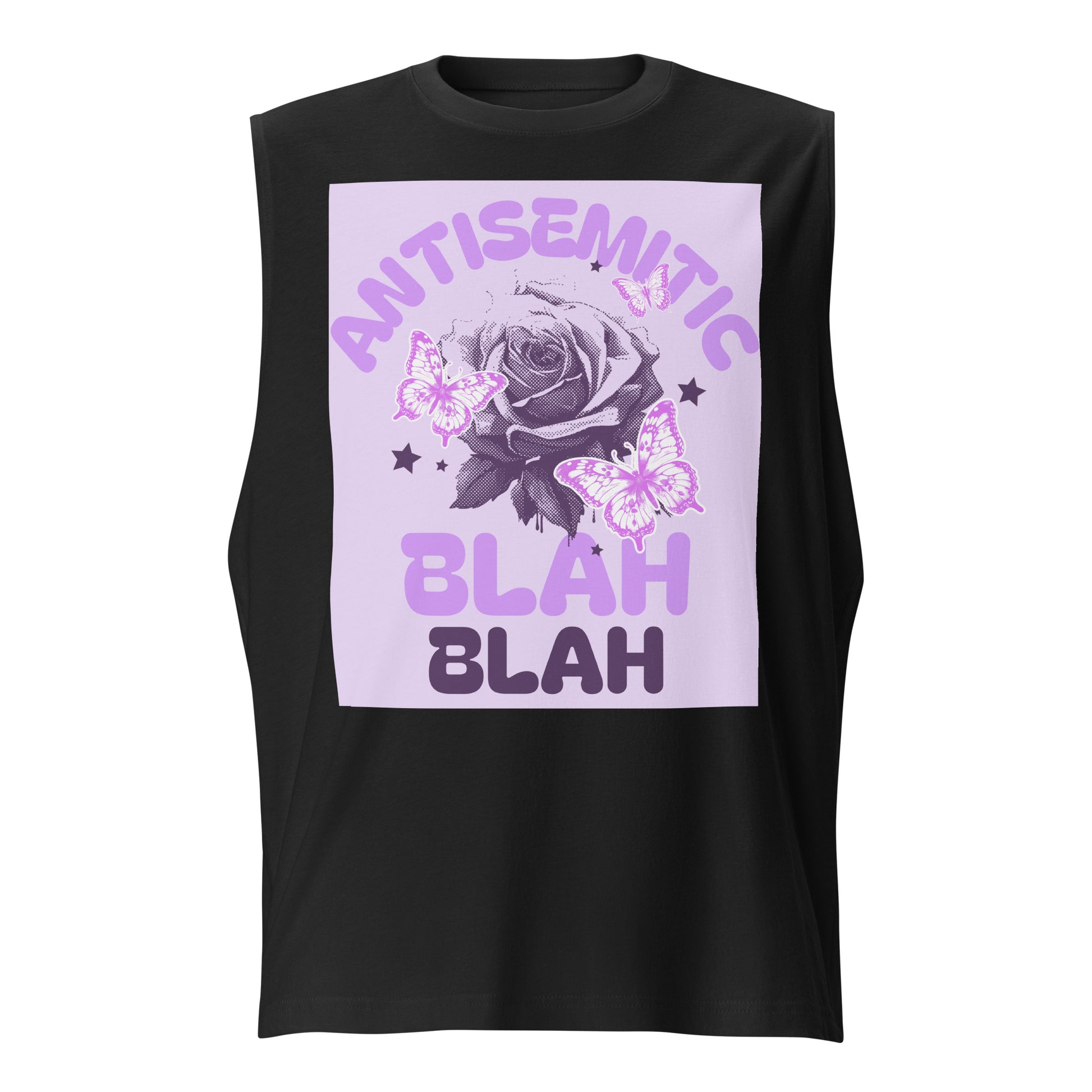 Purple Glam Story | Antisemitism | Unisex Muscle Tank Top Jouparty