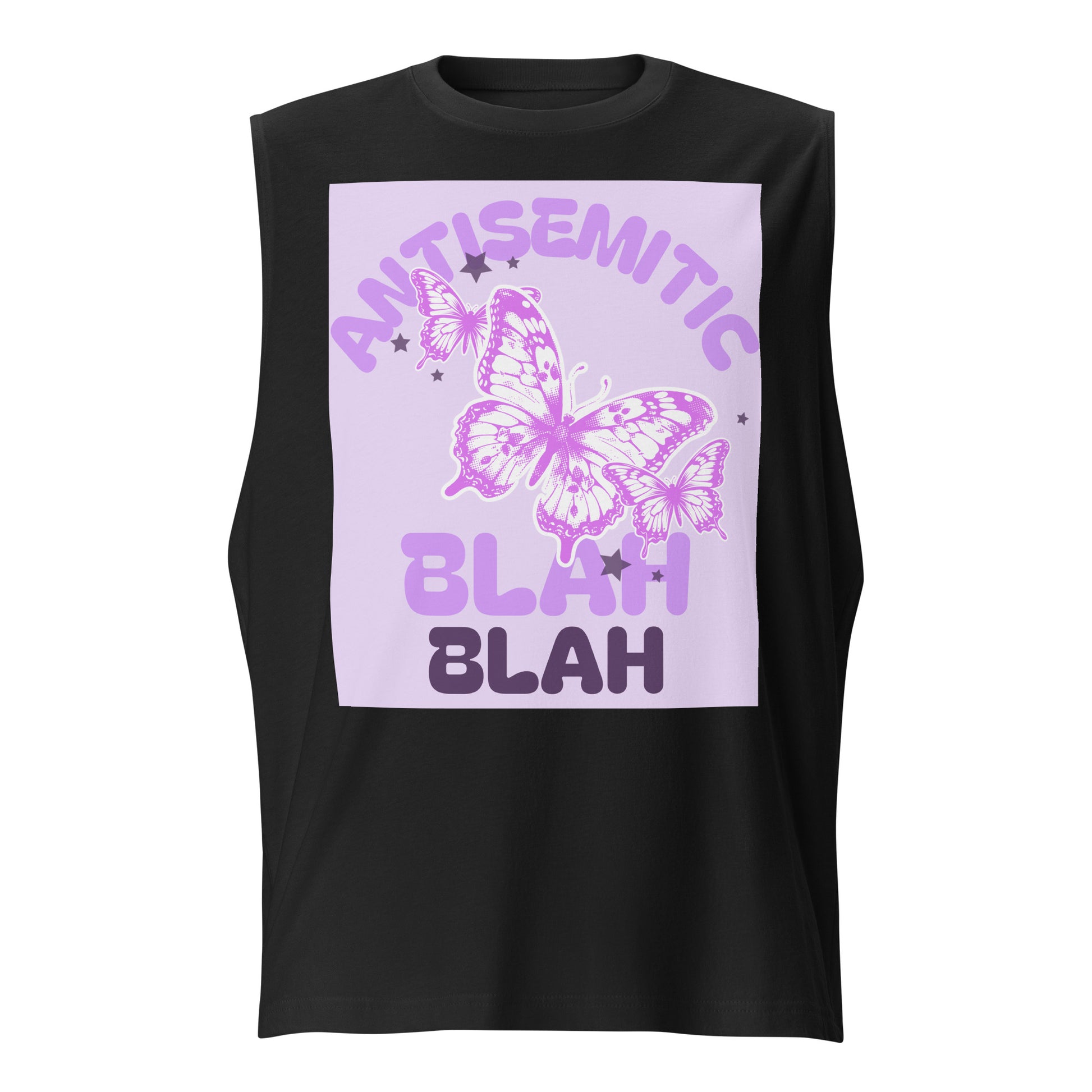 Purple Glam Story | Antisemitism | Unisex Muscle Tank Top Jouparty