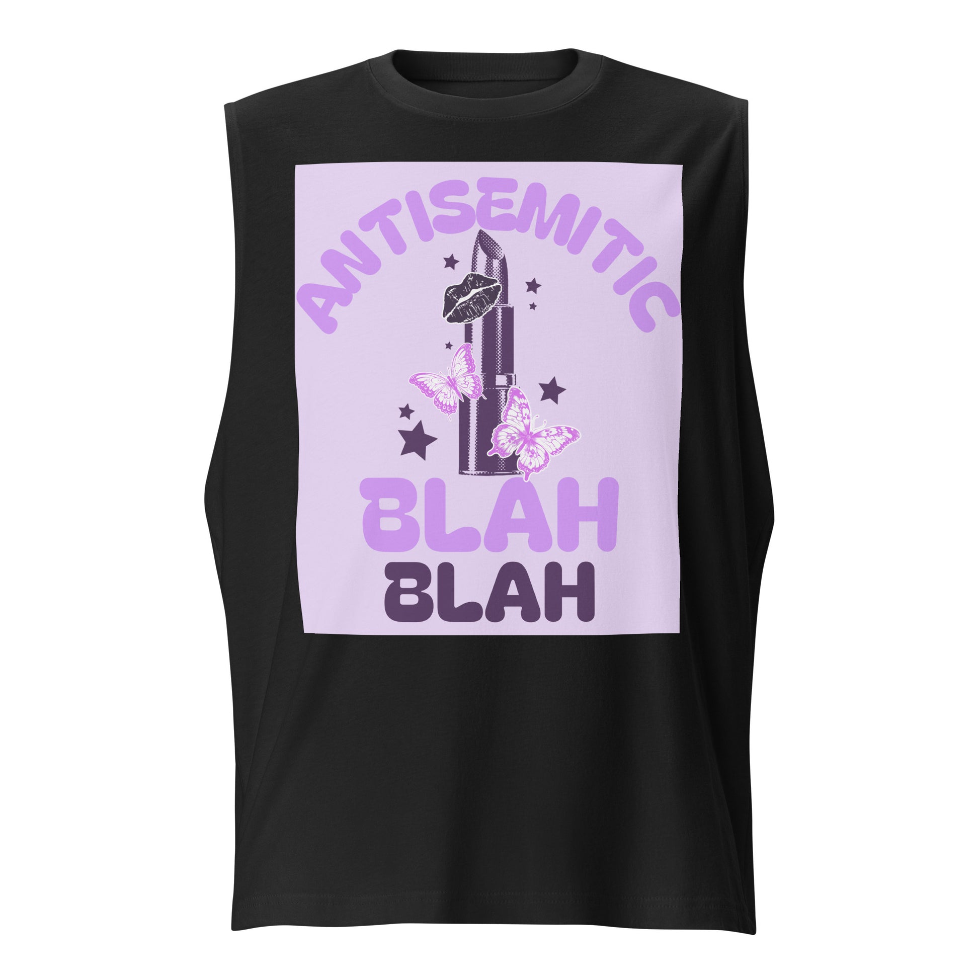 Purple Glam Story | Antisemitism | Unisex Muscle Tank Top Jouparty