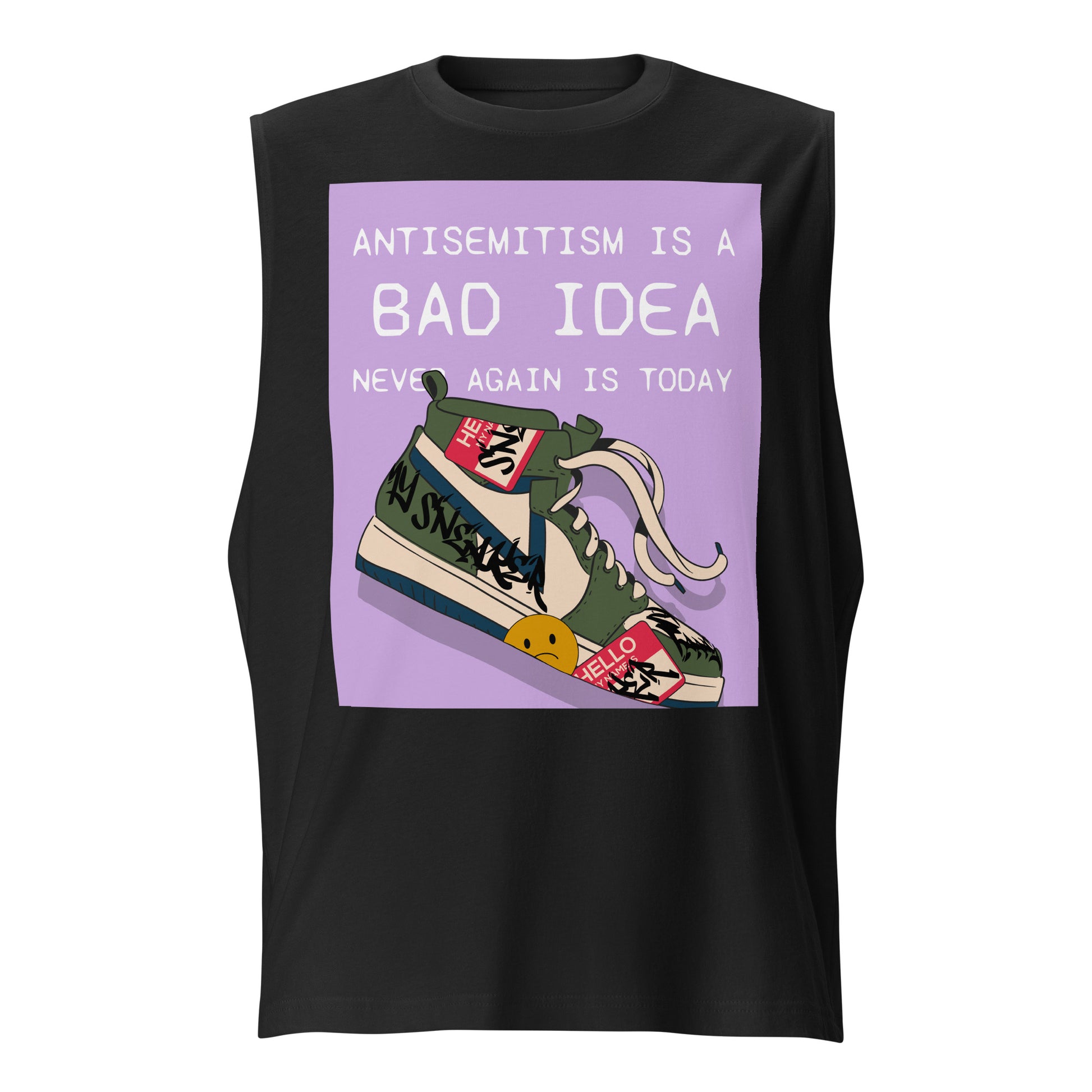 Bad Idea | Antisemitism | Unisex Muscle Tank Top Jouparty