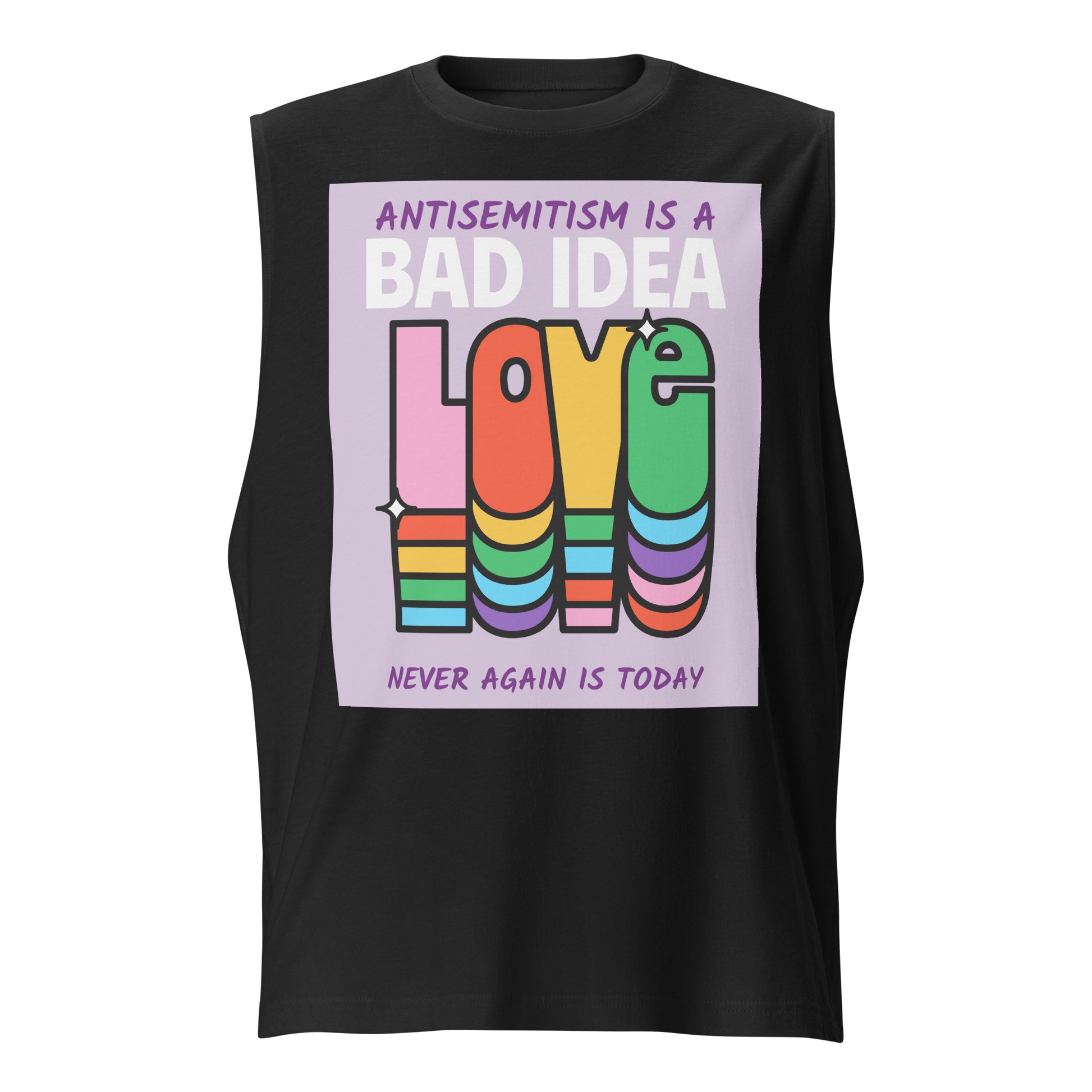 Bad Idea | Antisemitism | Unisex Muscle Tank Top Jouparty